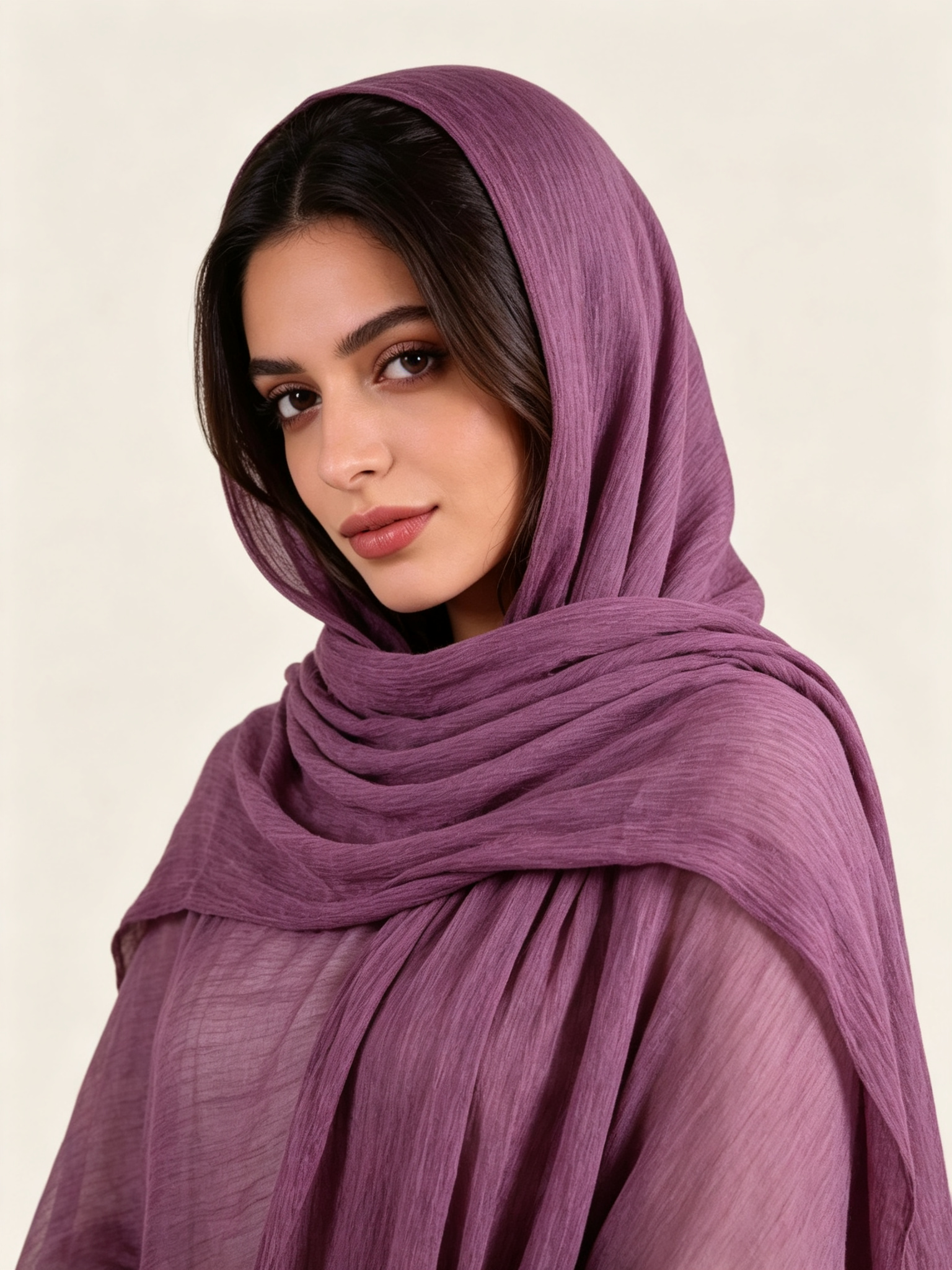 Purple Solid Hijab