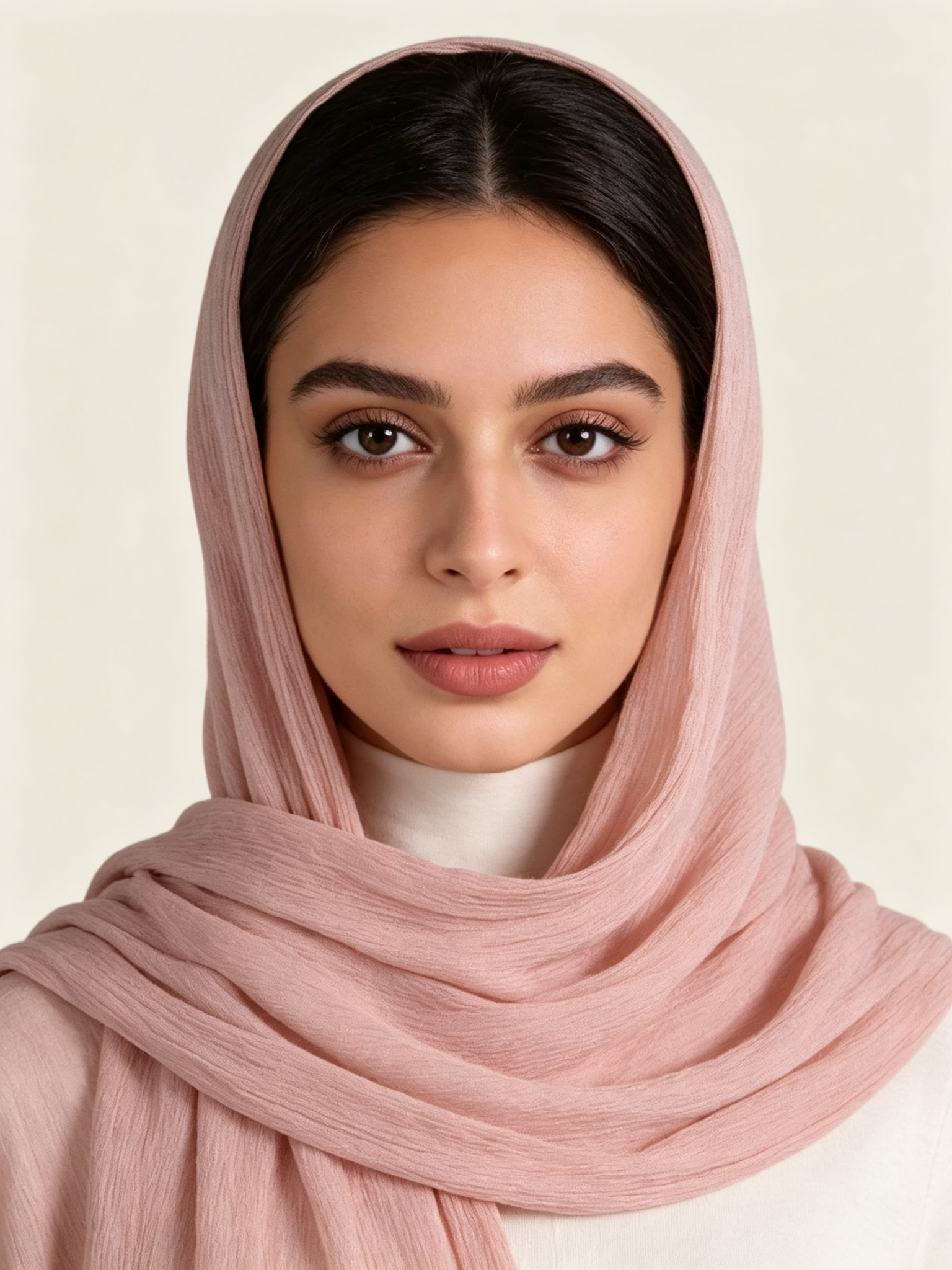 Pink Solid Hijab