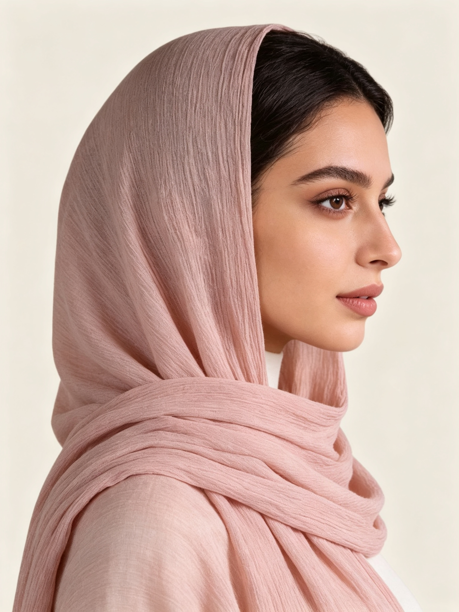 Pink Solid Hijab