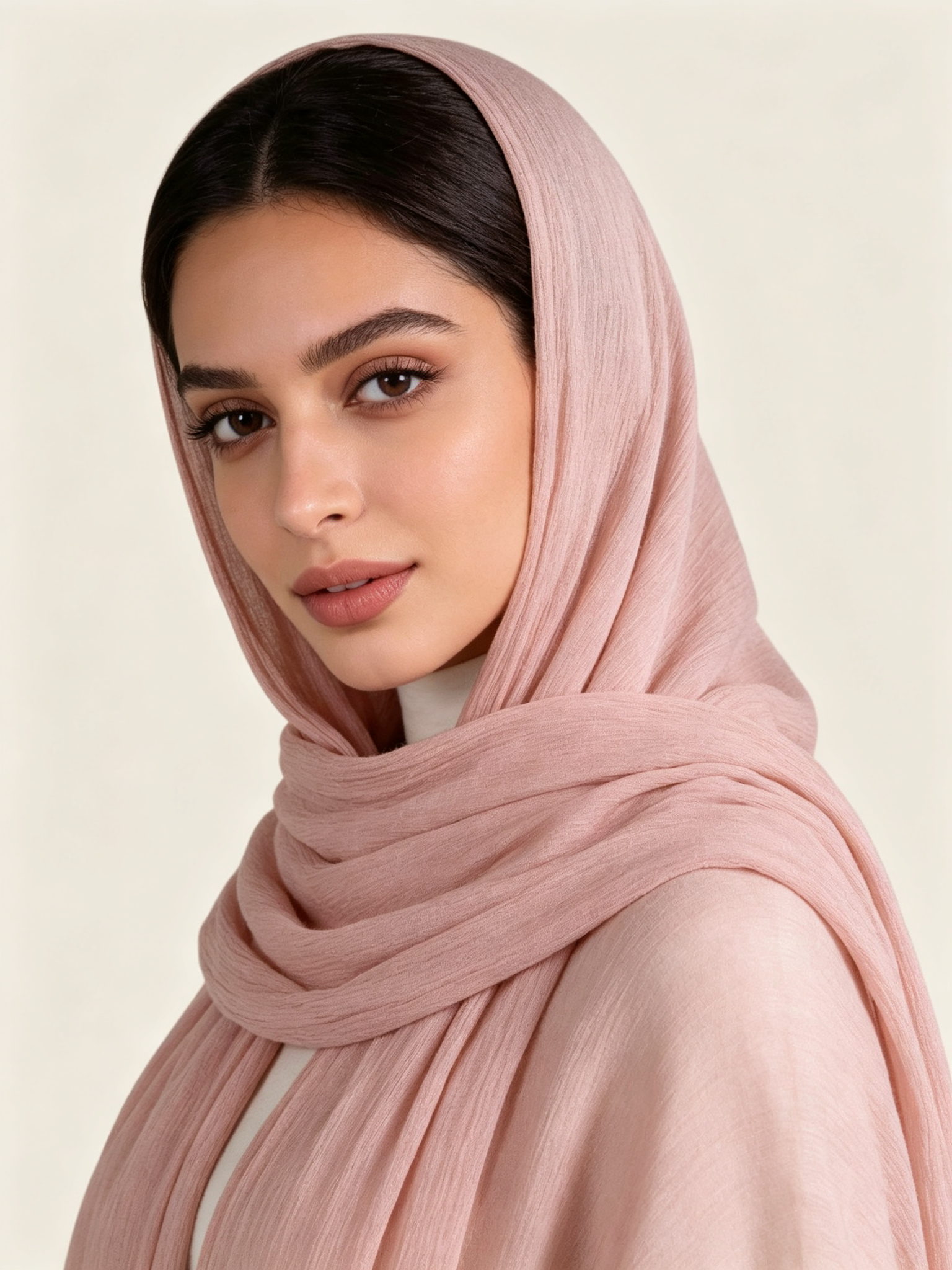 Pink Solid Hijab