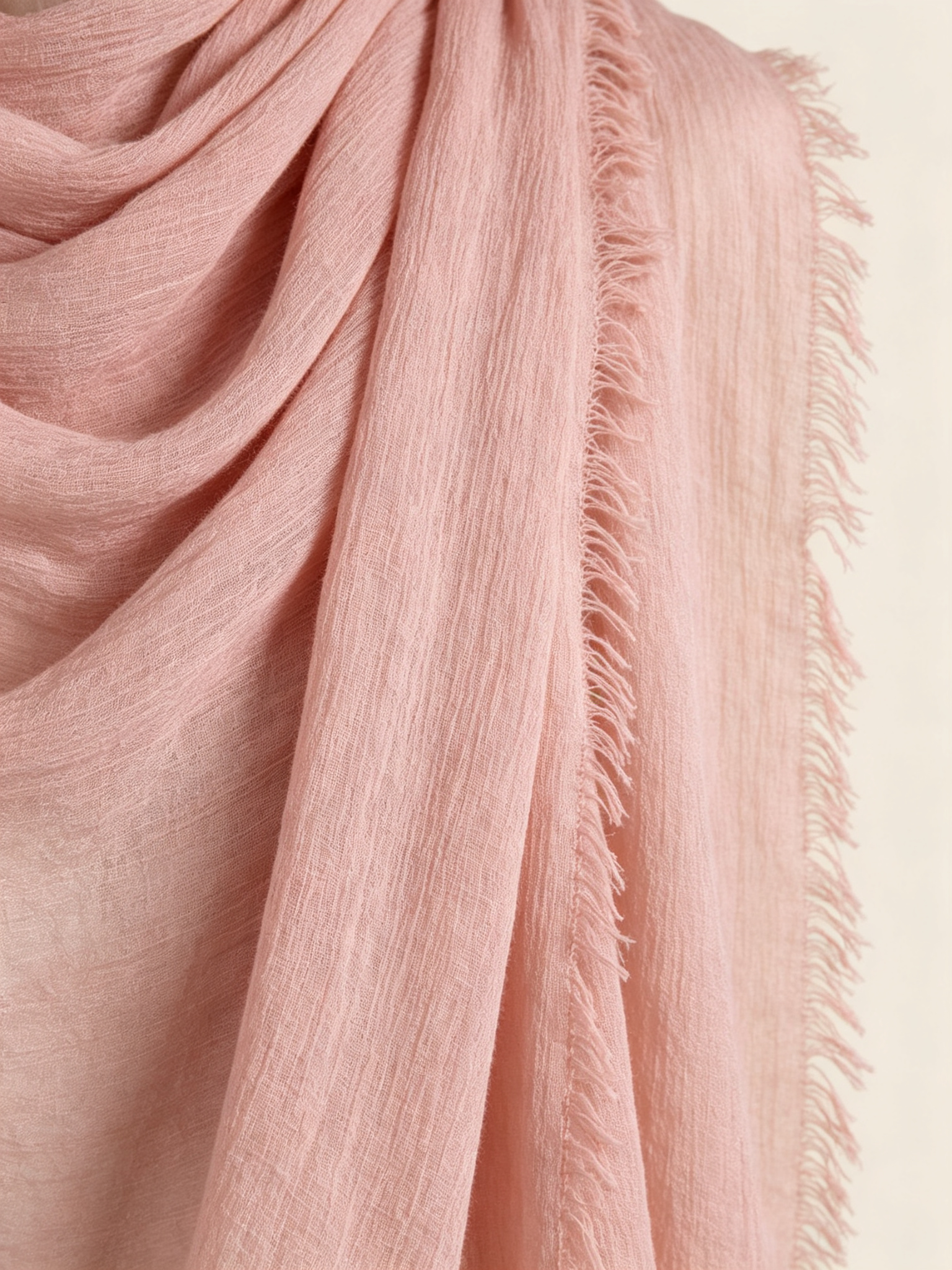 Pink Solid Hijab