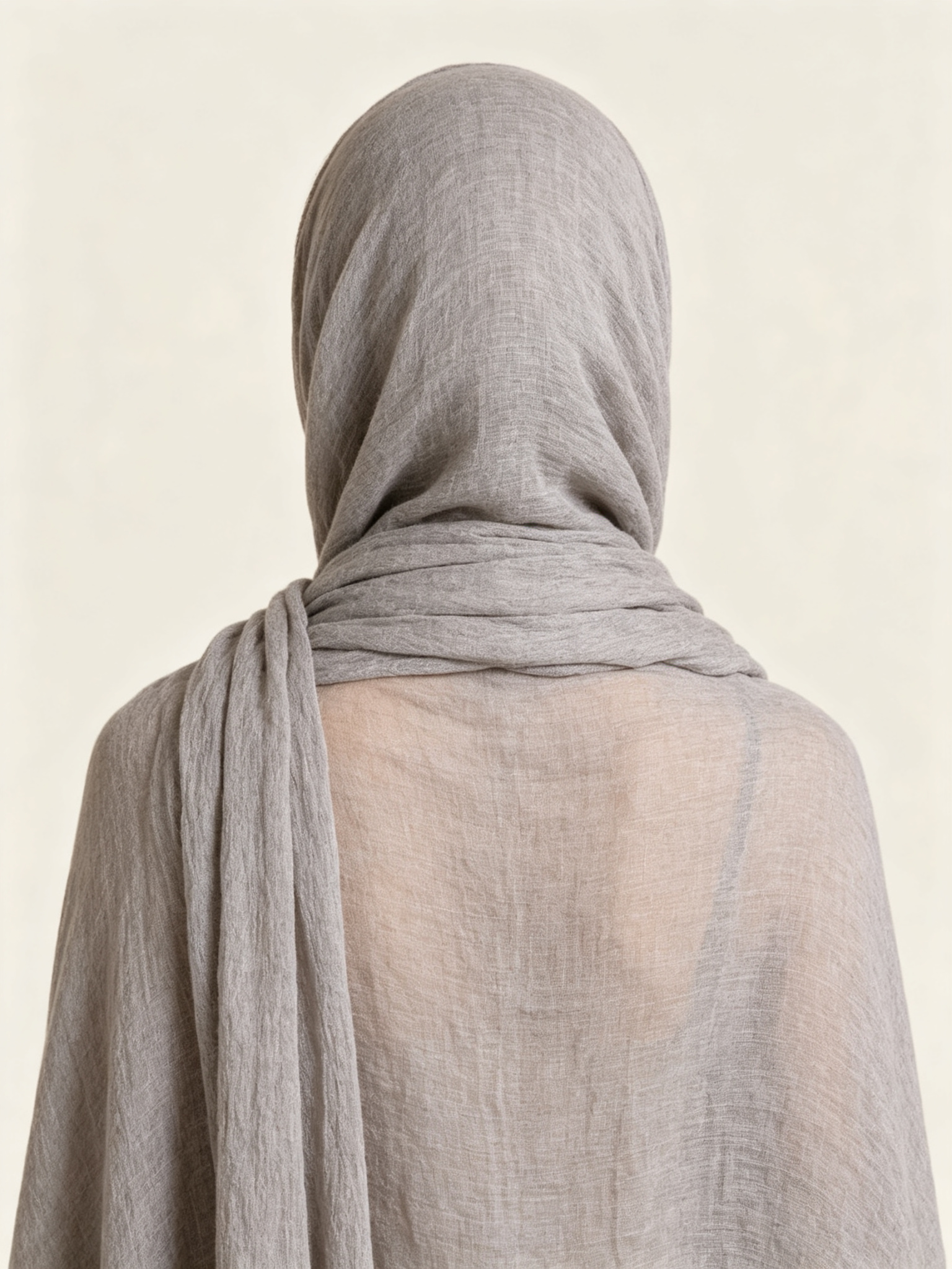 Grey Solid Hijab