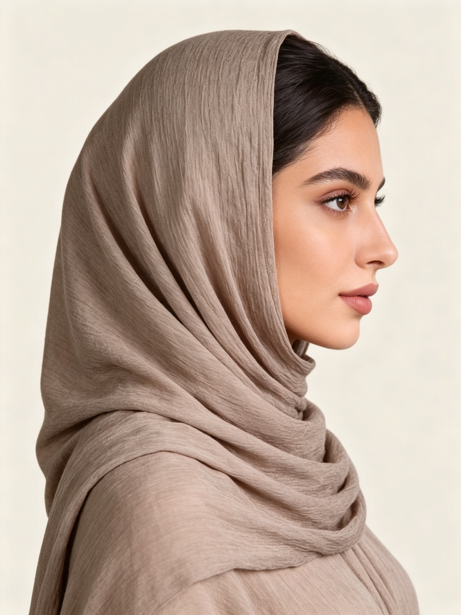 Tan Solid Hijab