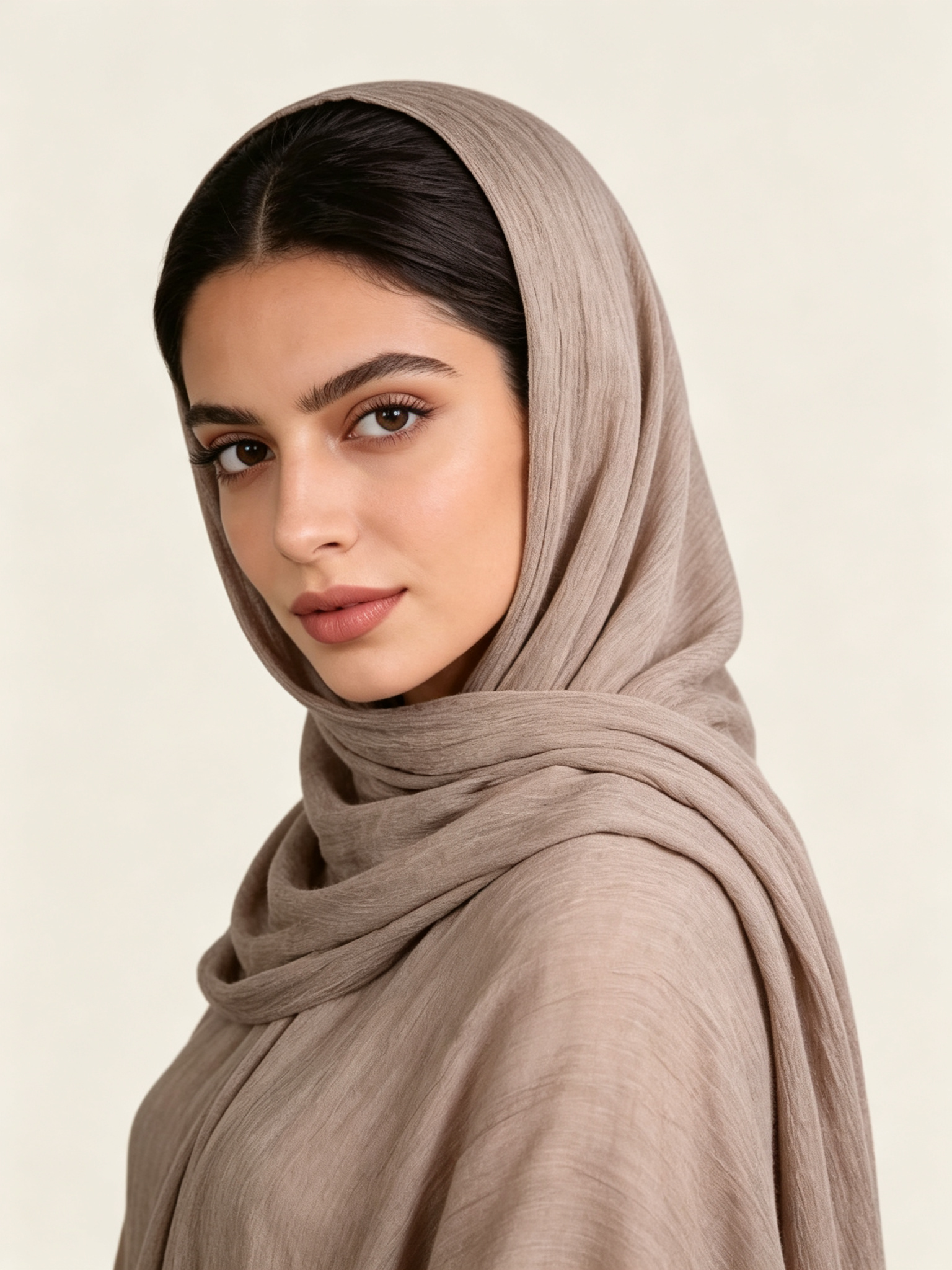 Tan Solid Hijab