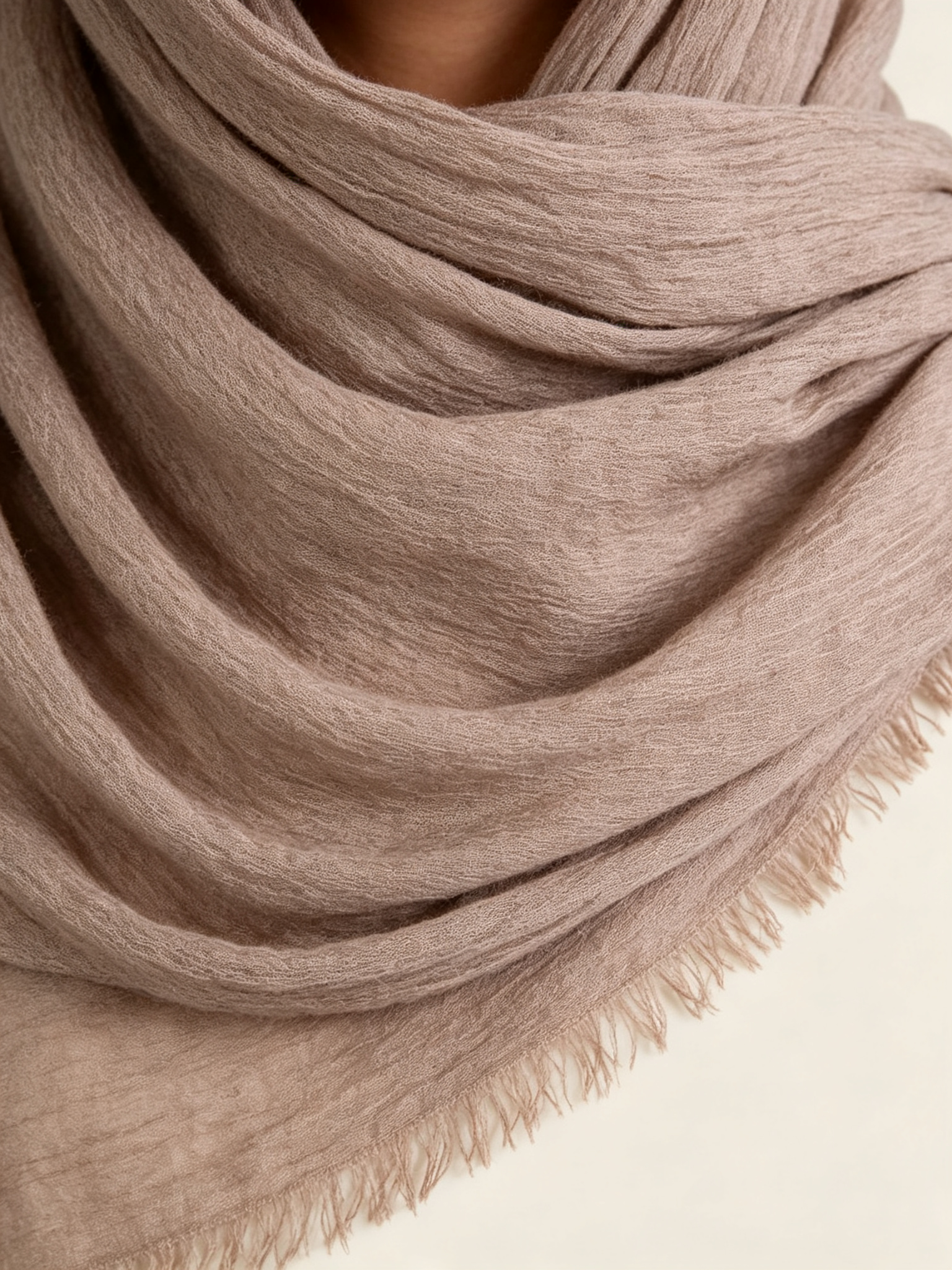Tan Solid Hijab