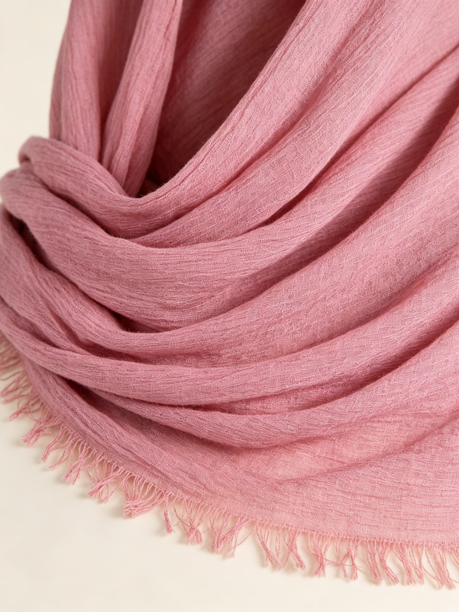Pink Solid Hijab