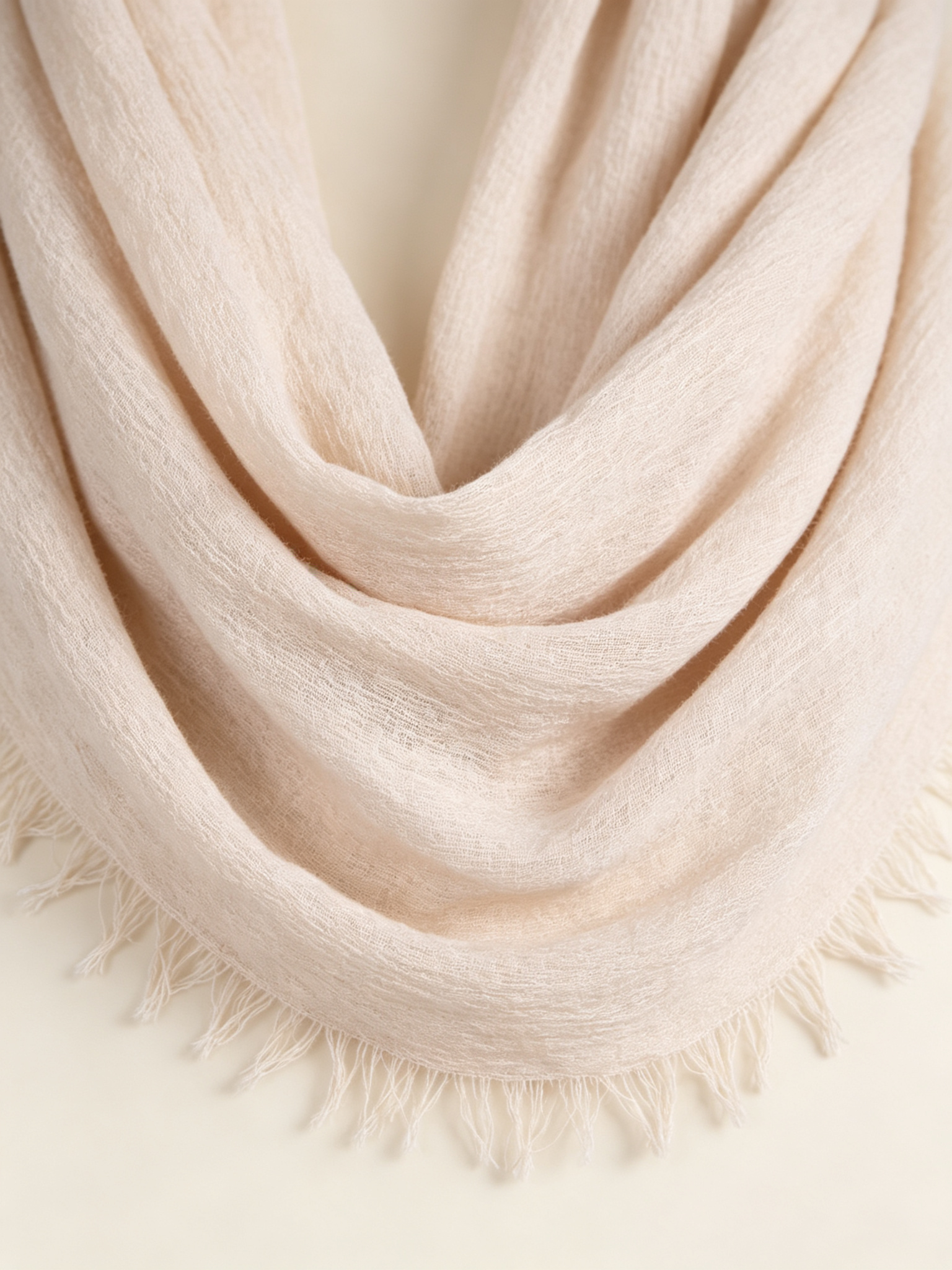 Beige Solid Hijab