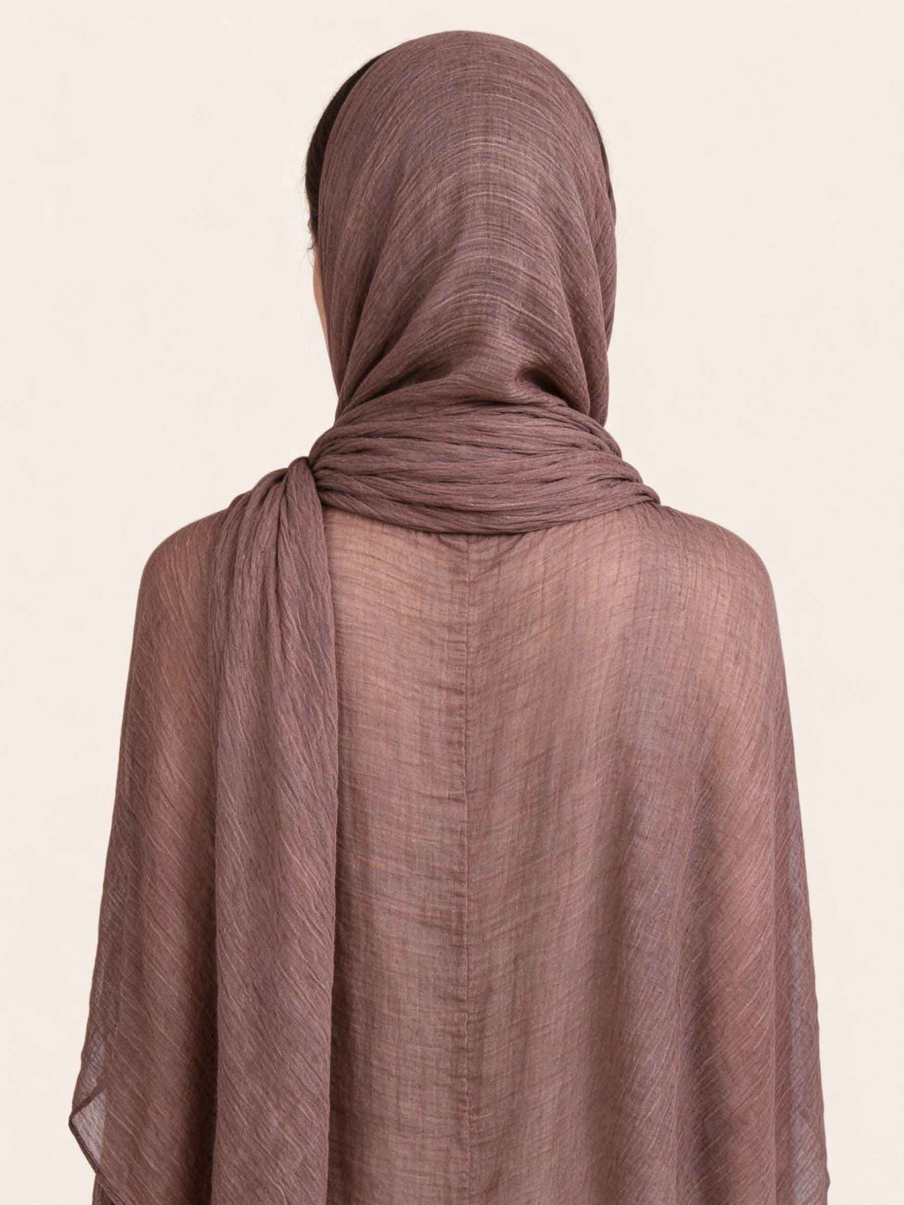 Brown Textured Hijab