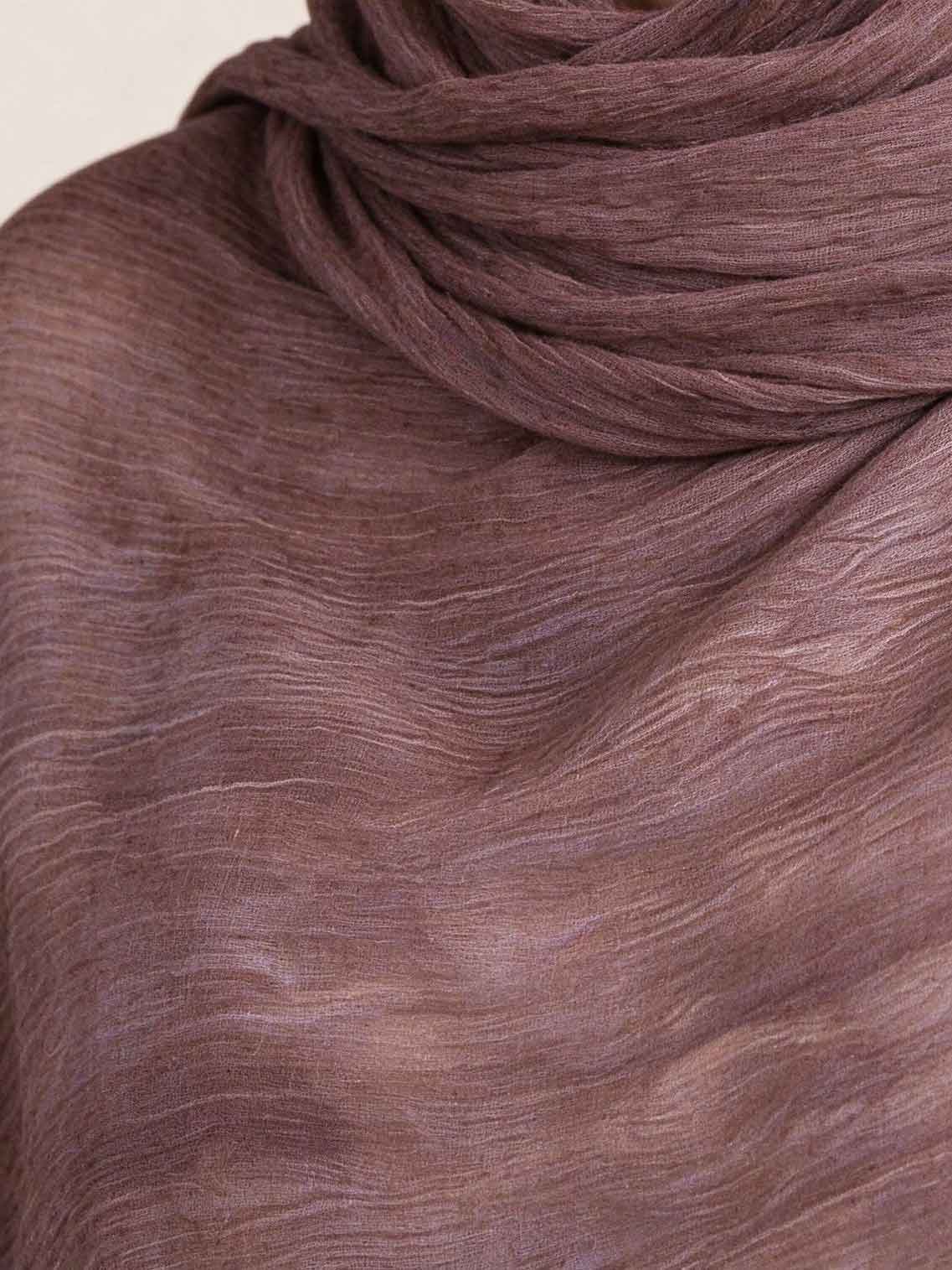 Brown Textured Hijab