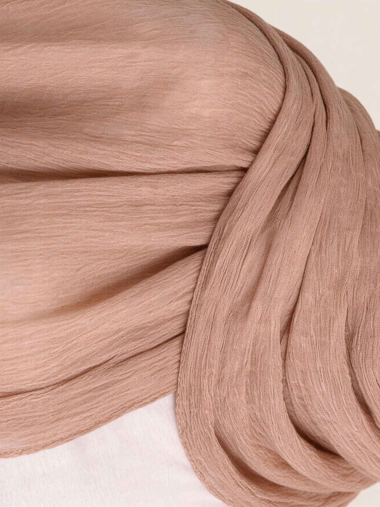 Tan Solid Hijab
