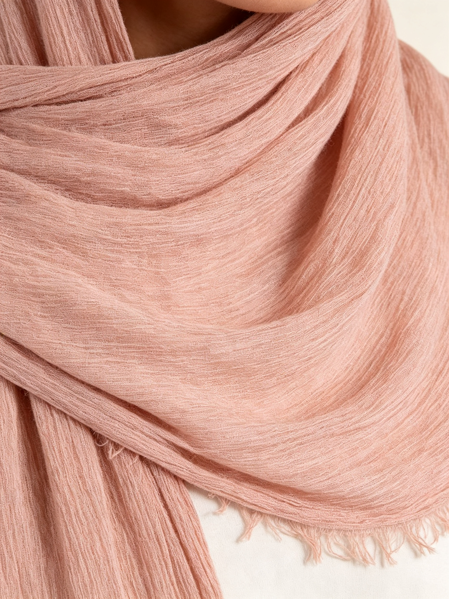 Peach Texture Hijab