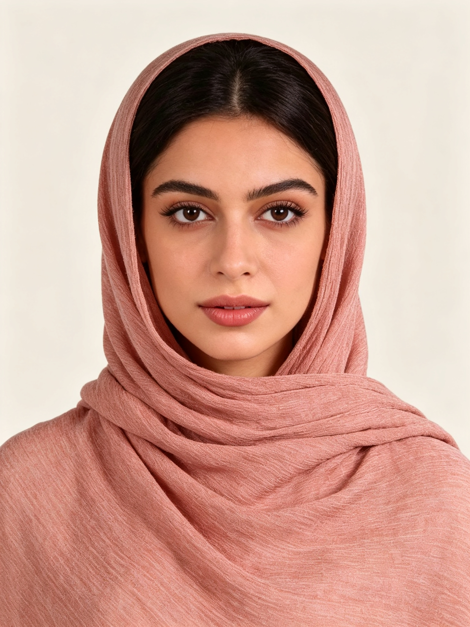 Pink Solid Hijab