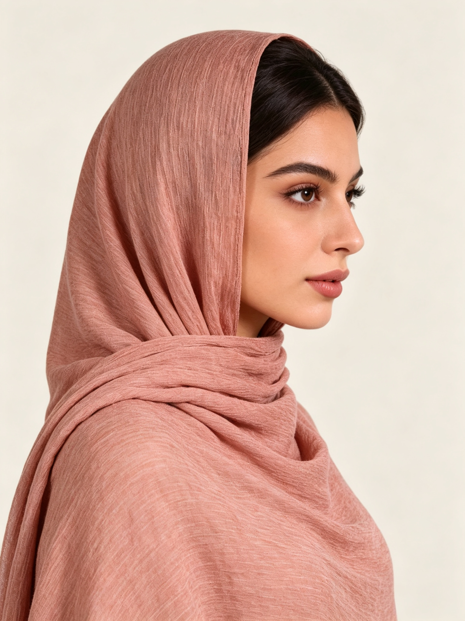 Pink Solid Hijab