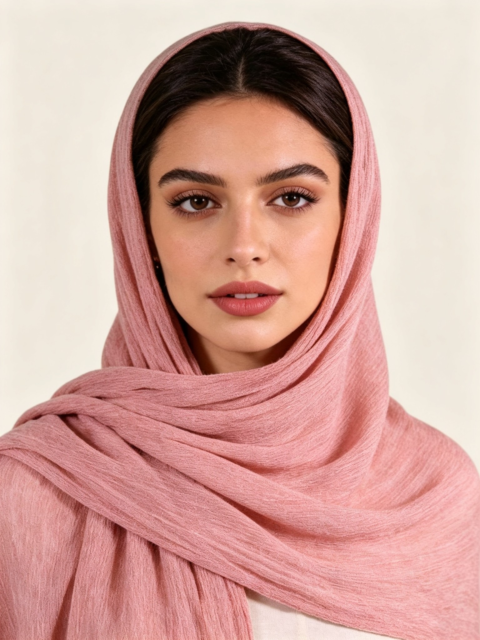 Pink Solid Hijab