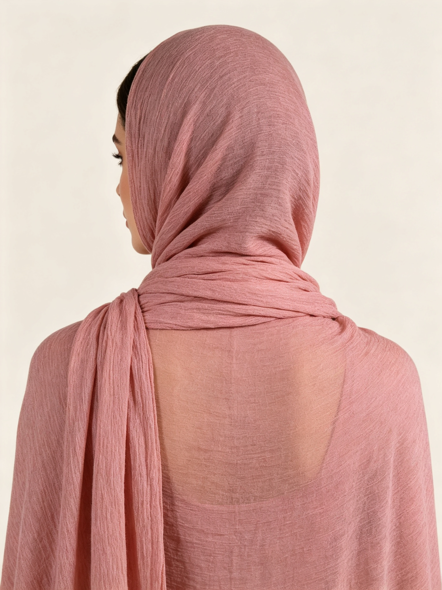 Pink Solid Hijab