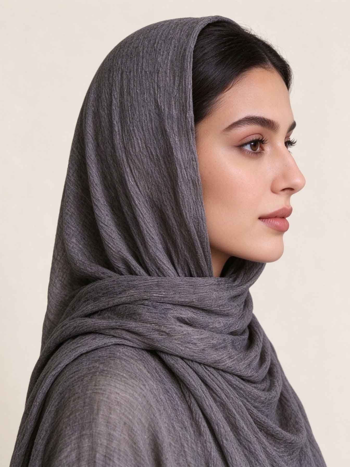 Charcoal Solid Hijab
