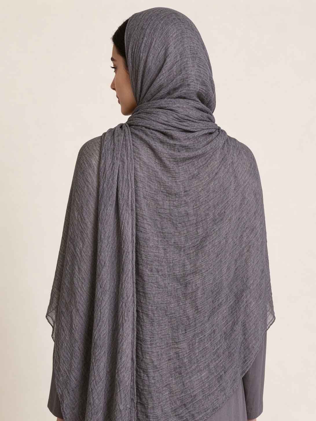 Charcoal Solid Hijab