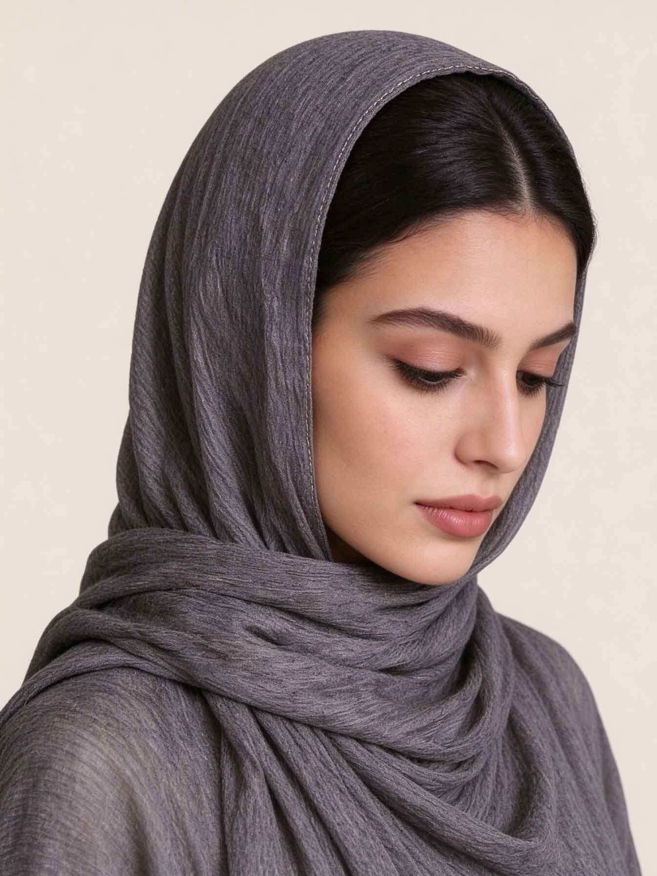 Charcoal Solid Hijab