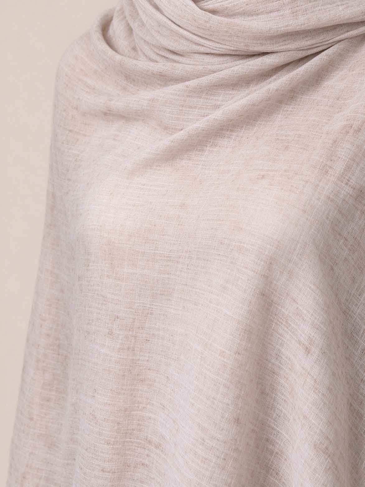 Beige Solid Hijab