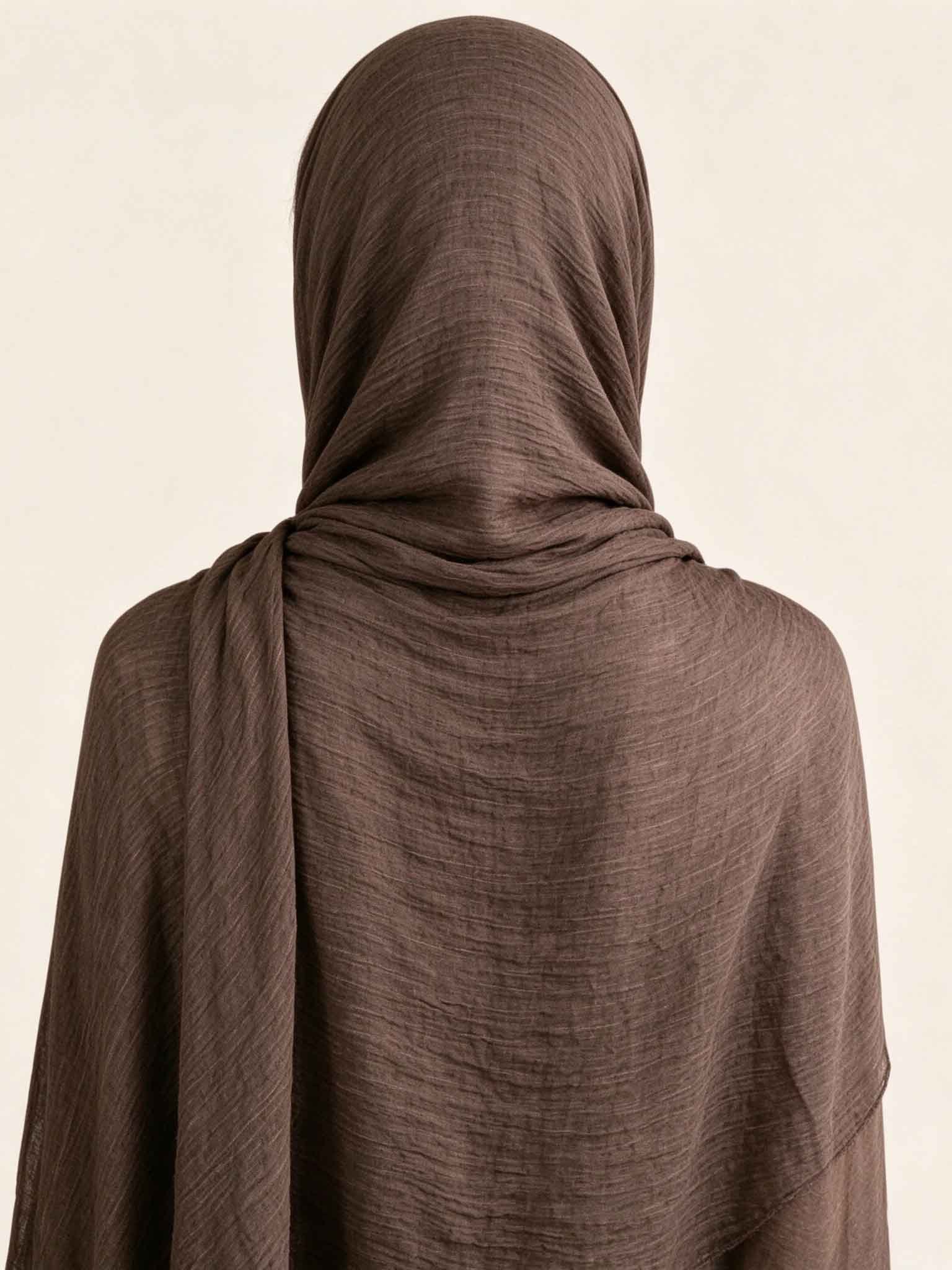 Brown Textured Hijab