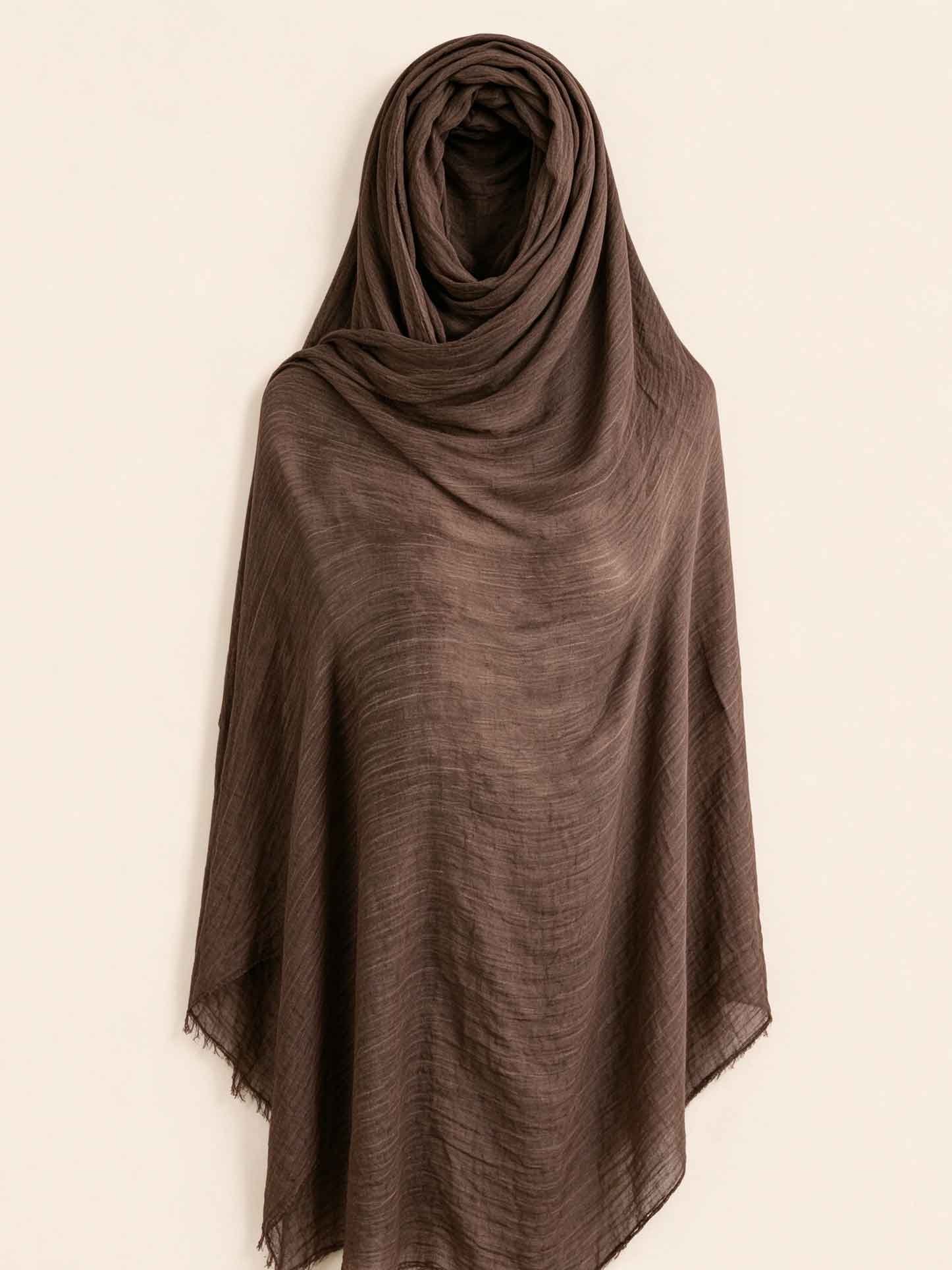 Brown Textured Hijab
