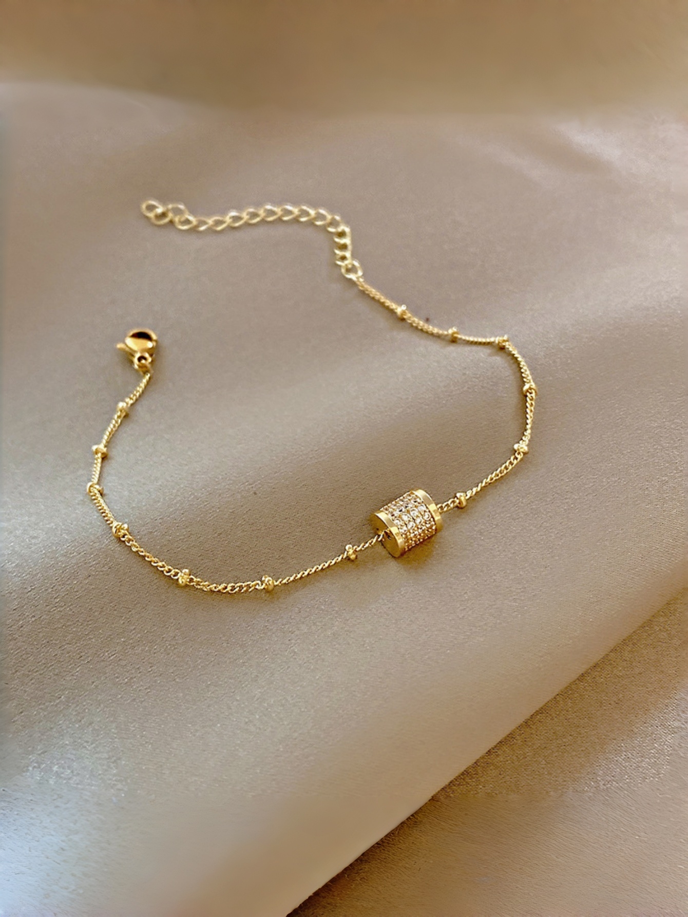 Gold Crystal Link Bracelet