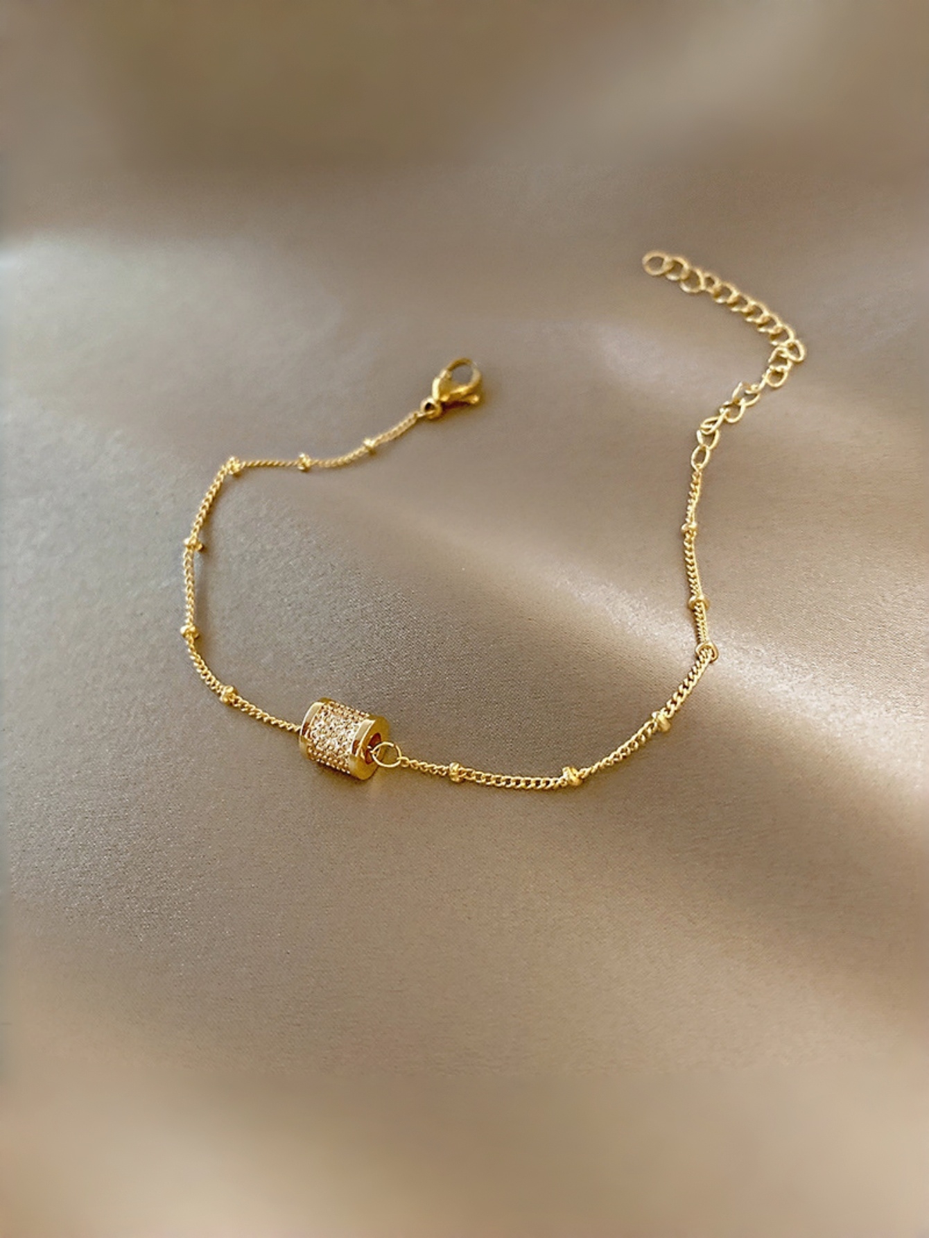 Gold Crystal Link Bracelet