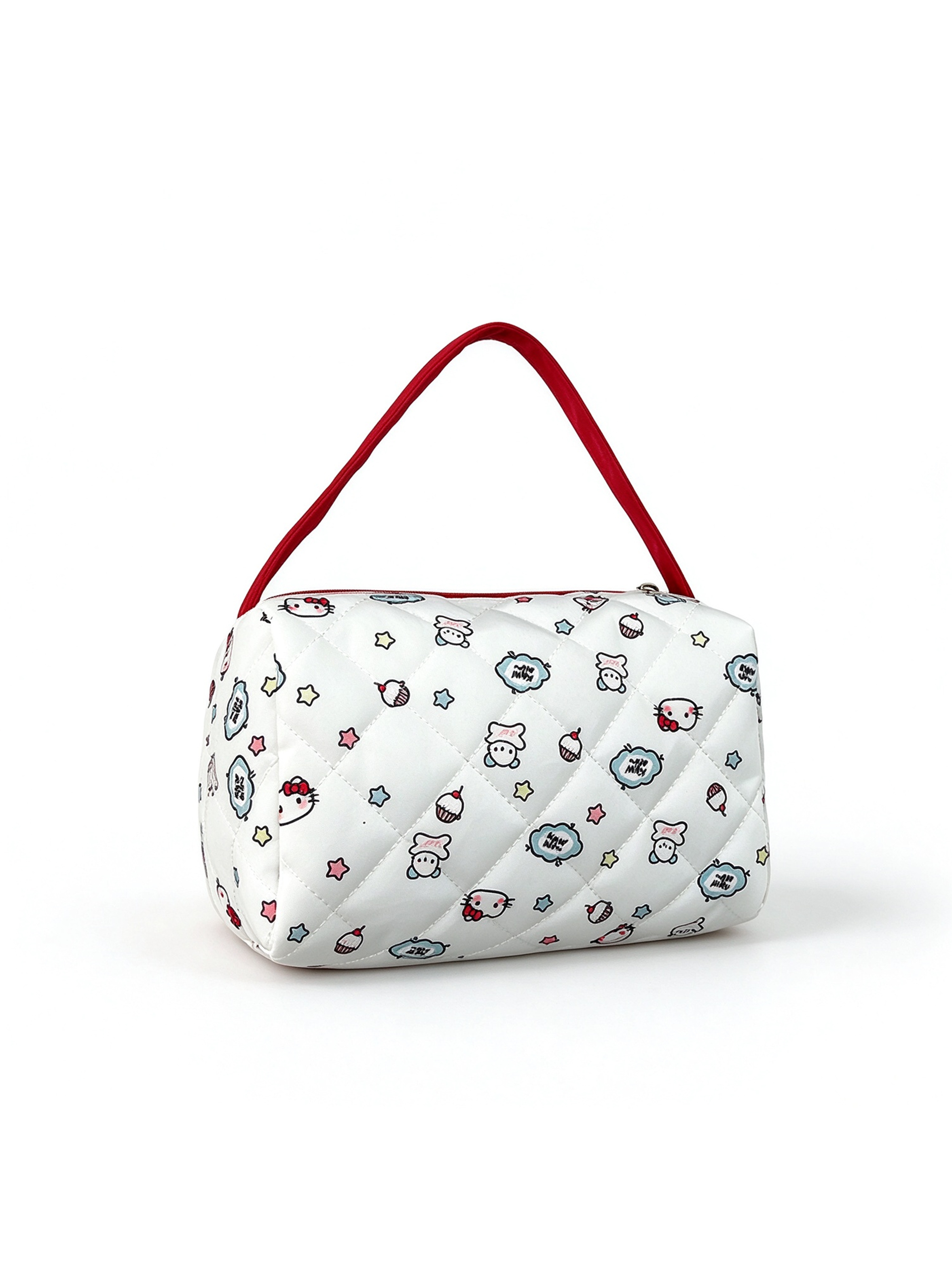 White Tote with Zip Closure