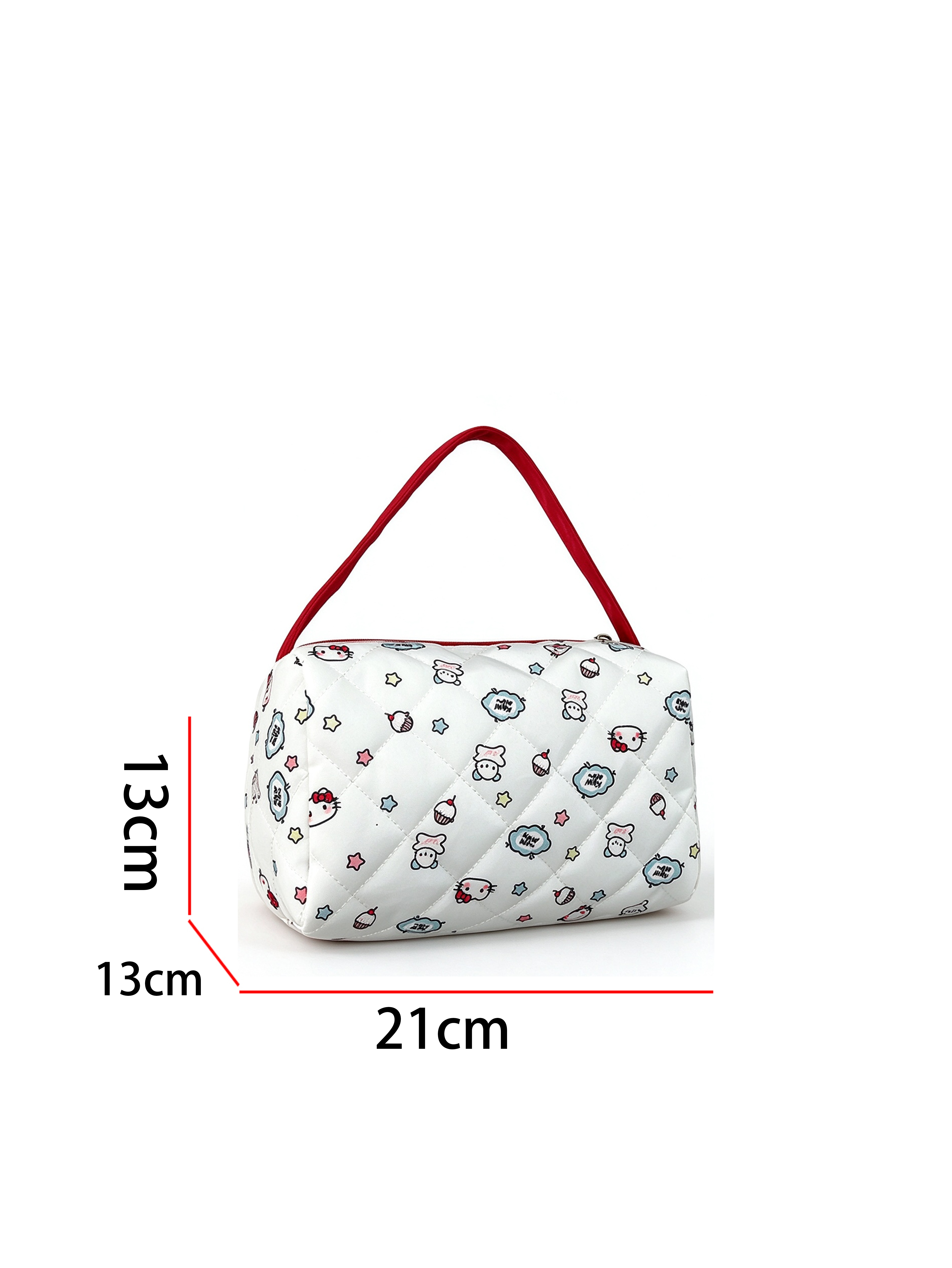 White Tote with Zip Closure