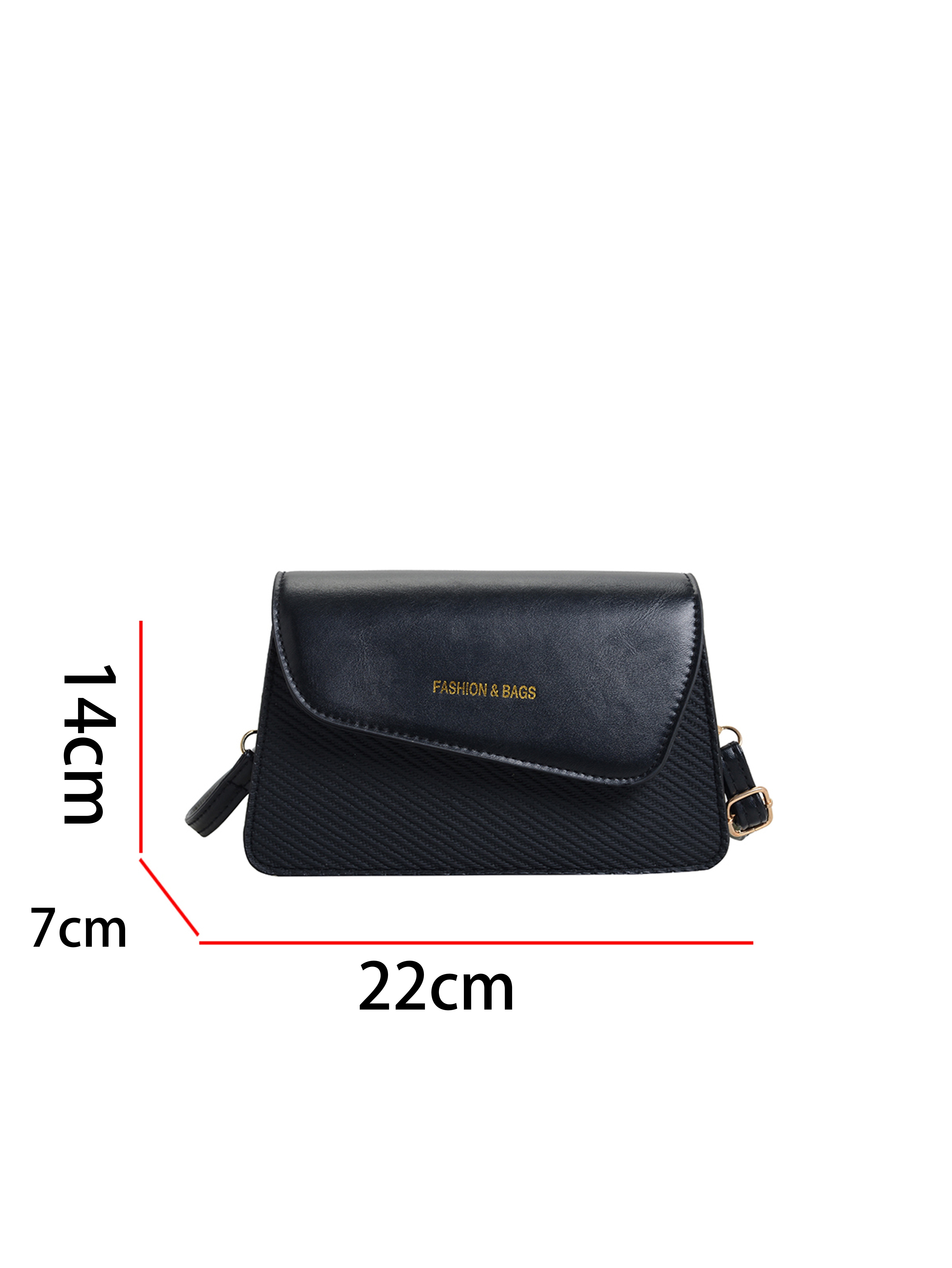 حقيبة كروس بودي بقلاب منسوجة سوداء