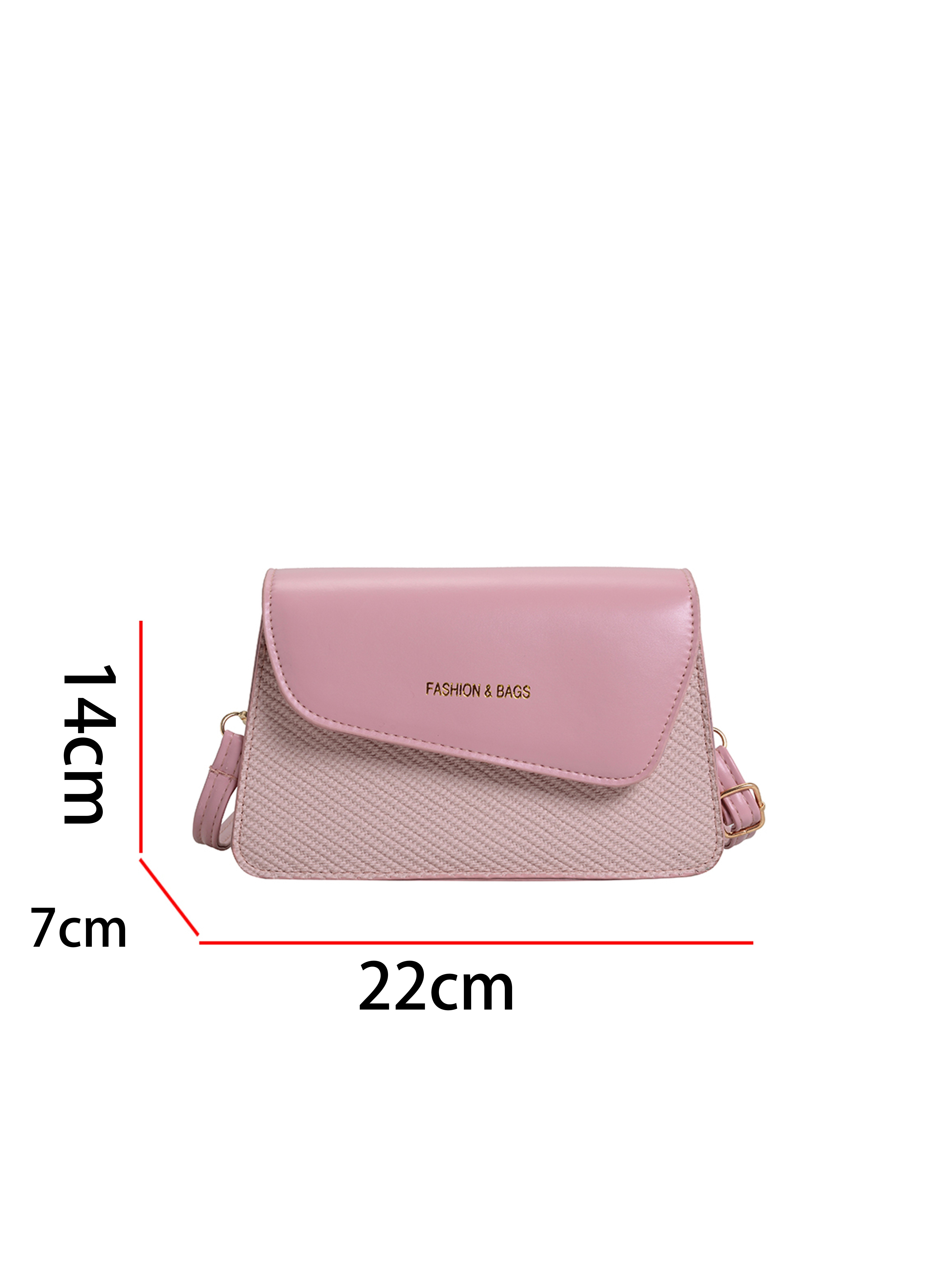 Pink Crossbody Bag with Magnetic Closure