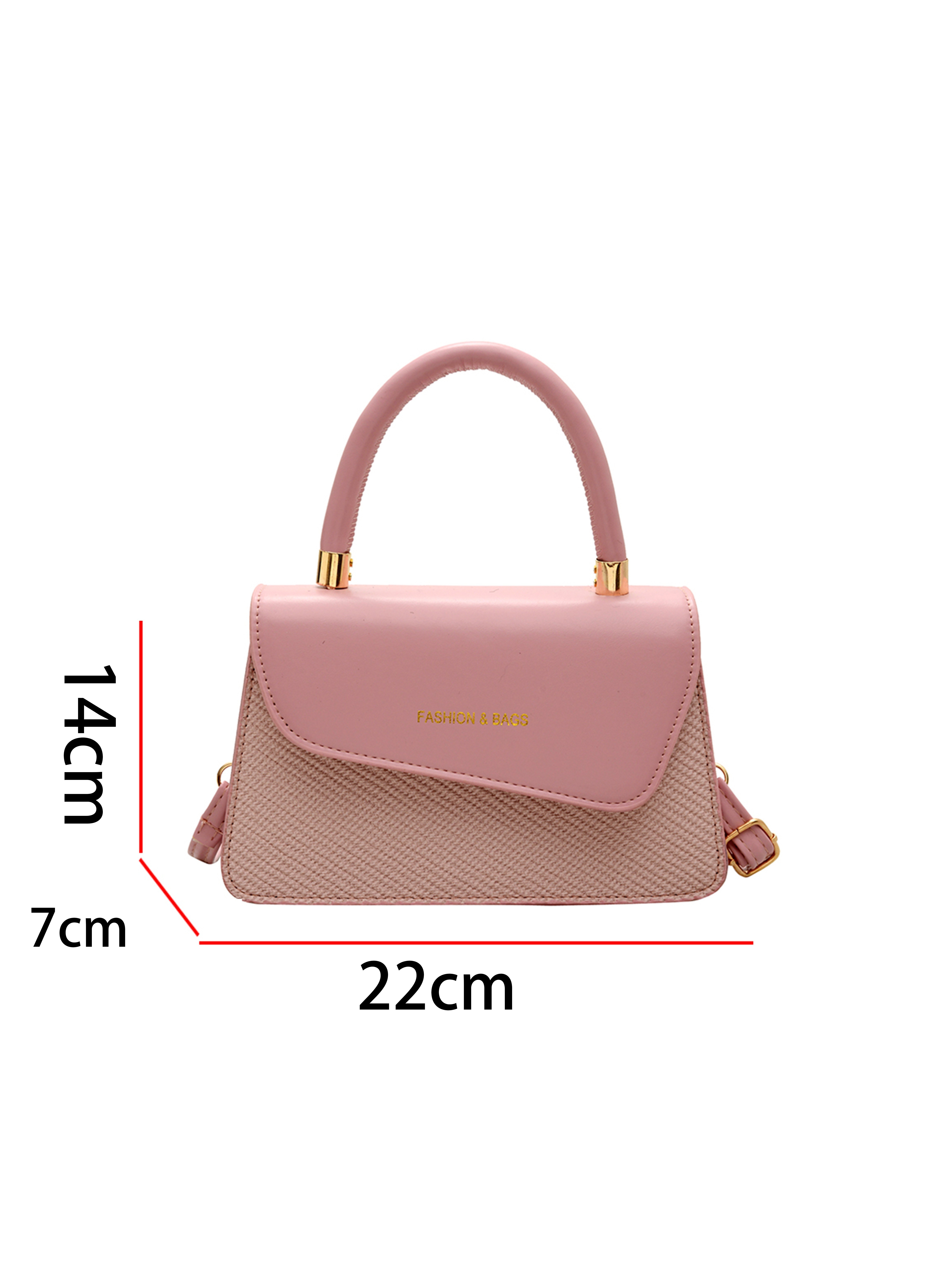 Pink Handbag with Magnetic Closure