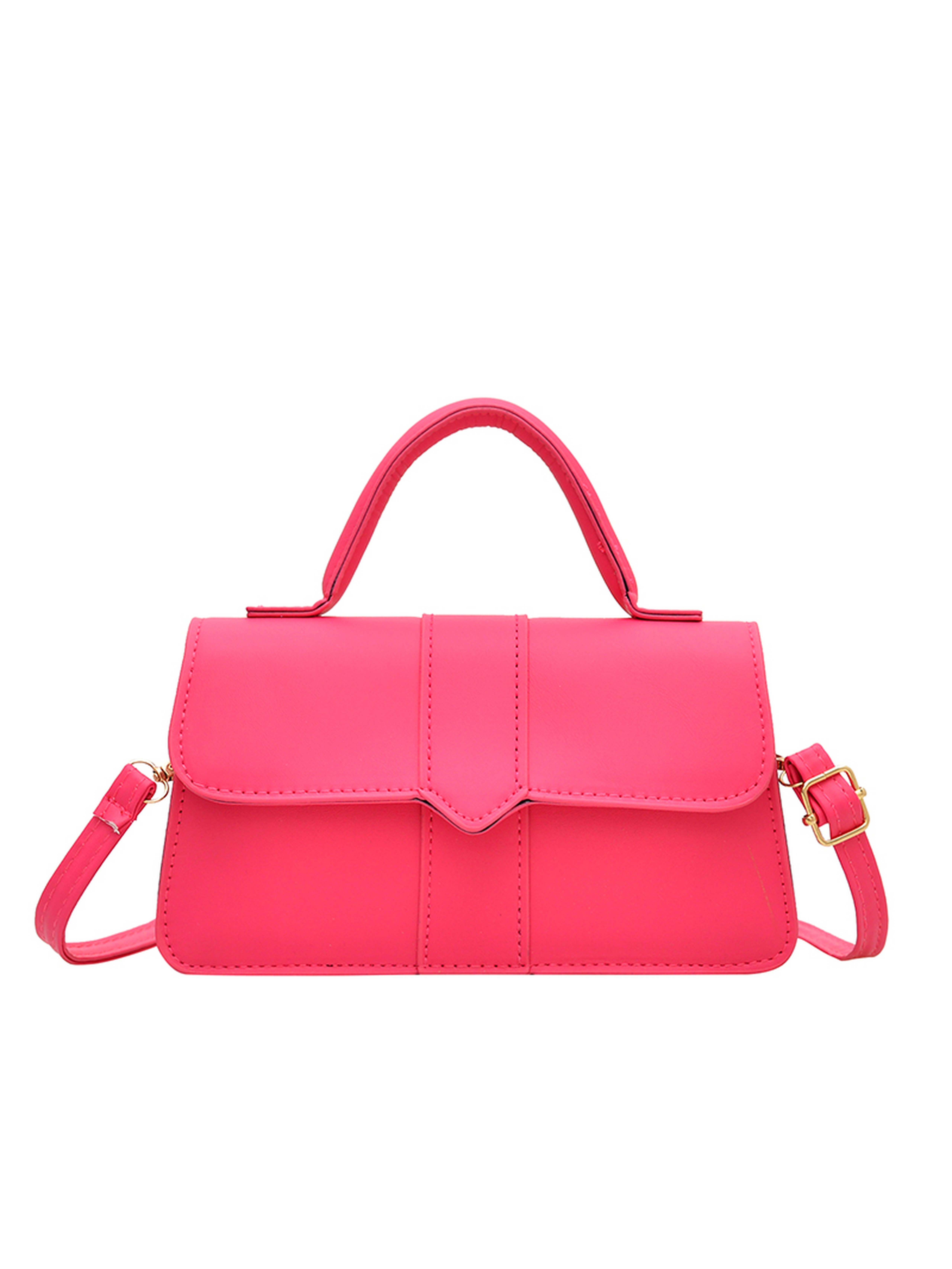 Pink Crossbody Bag with Magnetic Closure