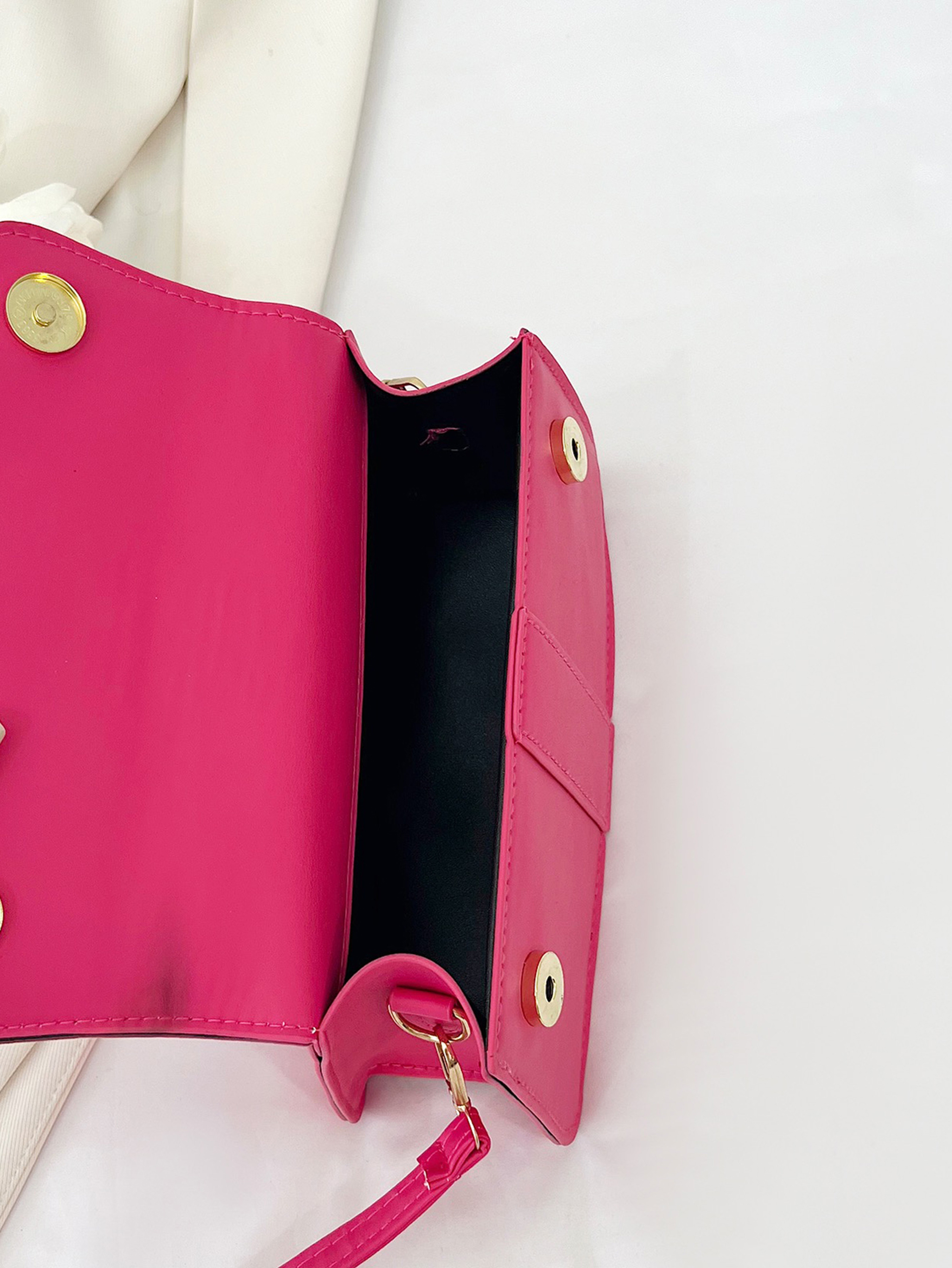 Pink Crossbody Bag with Magnetic Closure