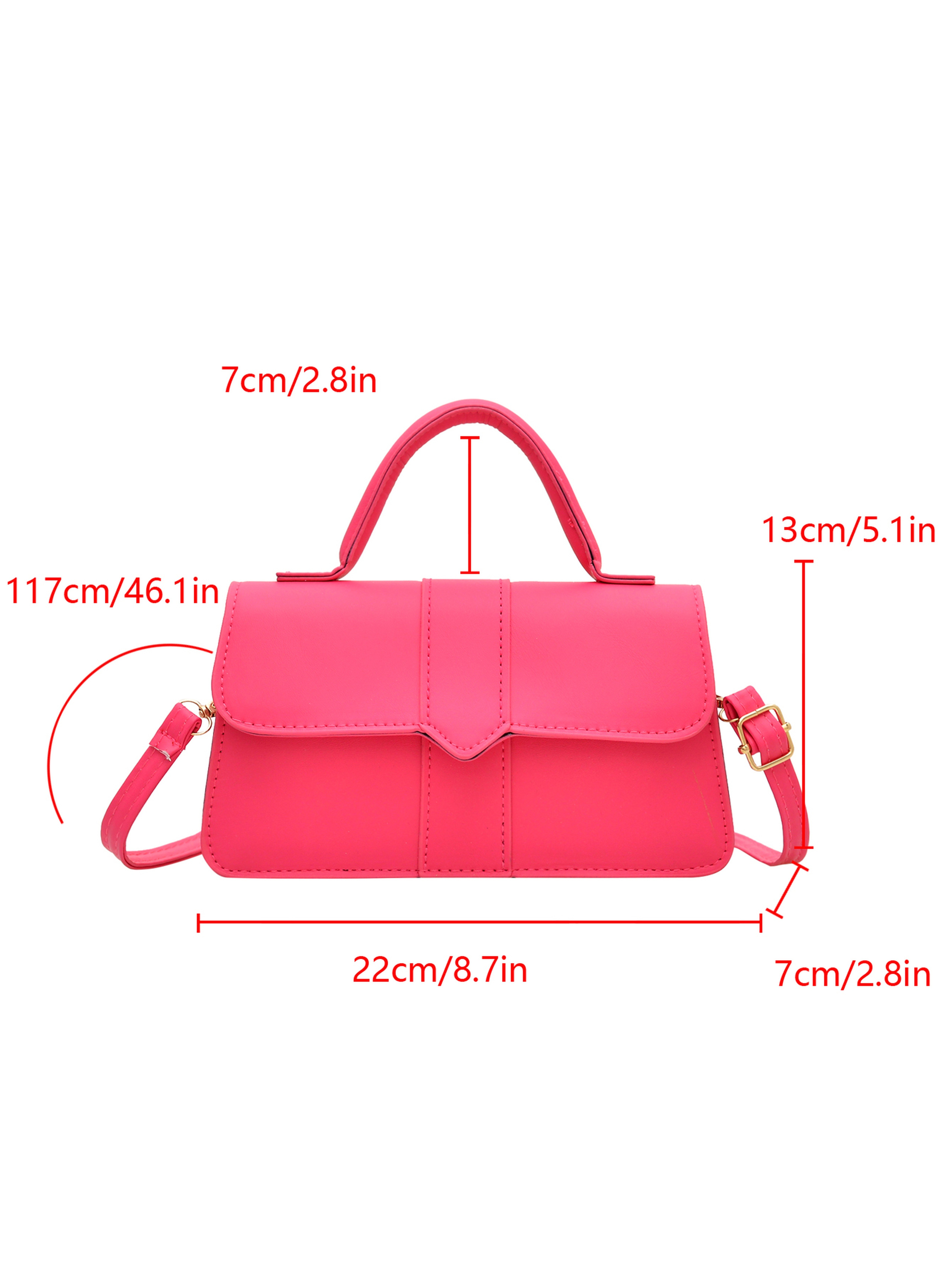 Pink Crossbody Bag with Magnetic Closure