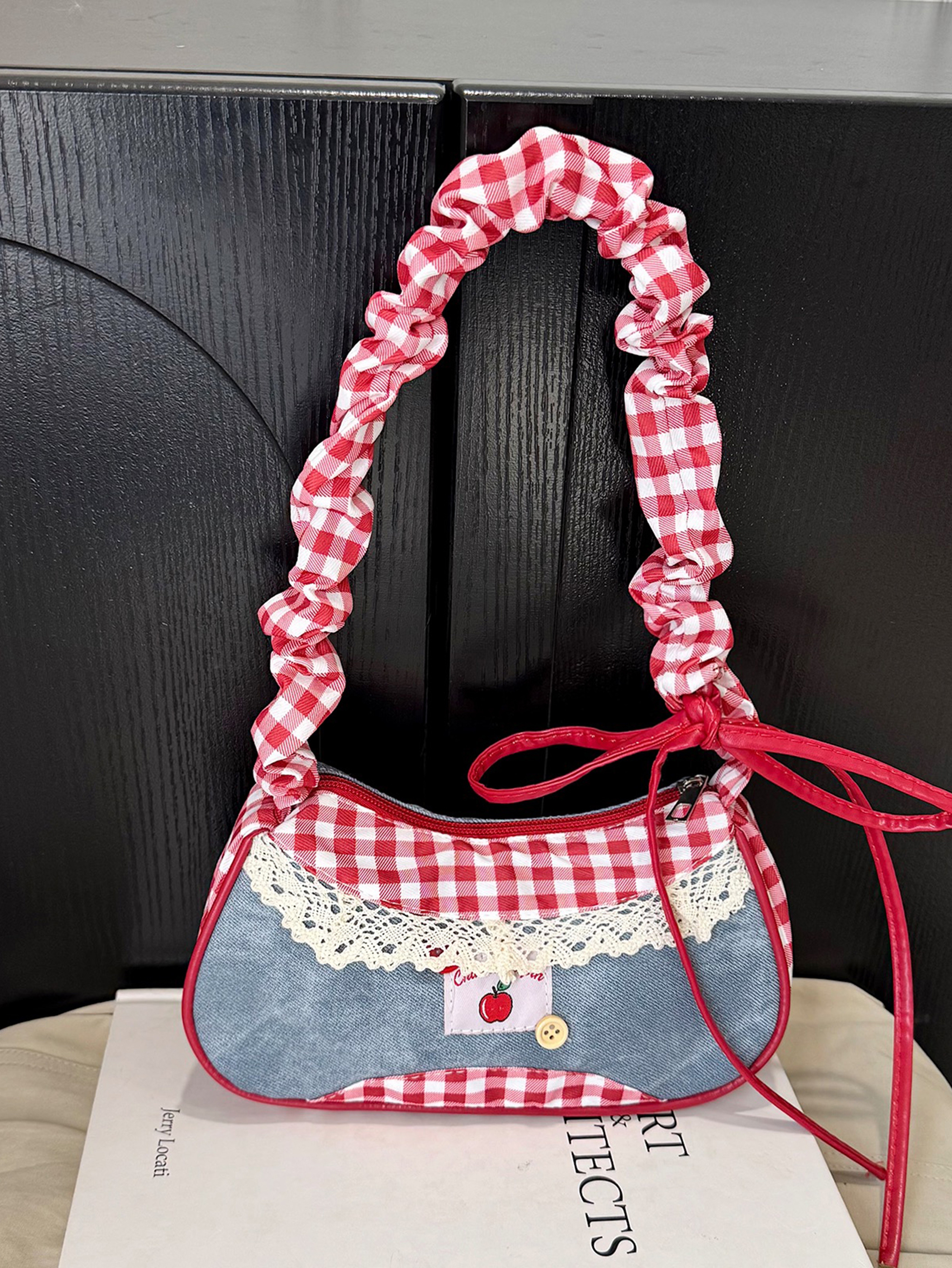 Red Hobo with Zip Closure