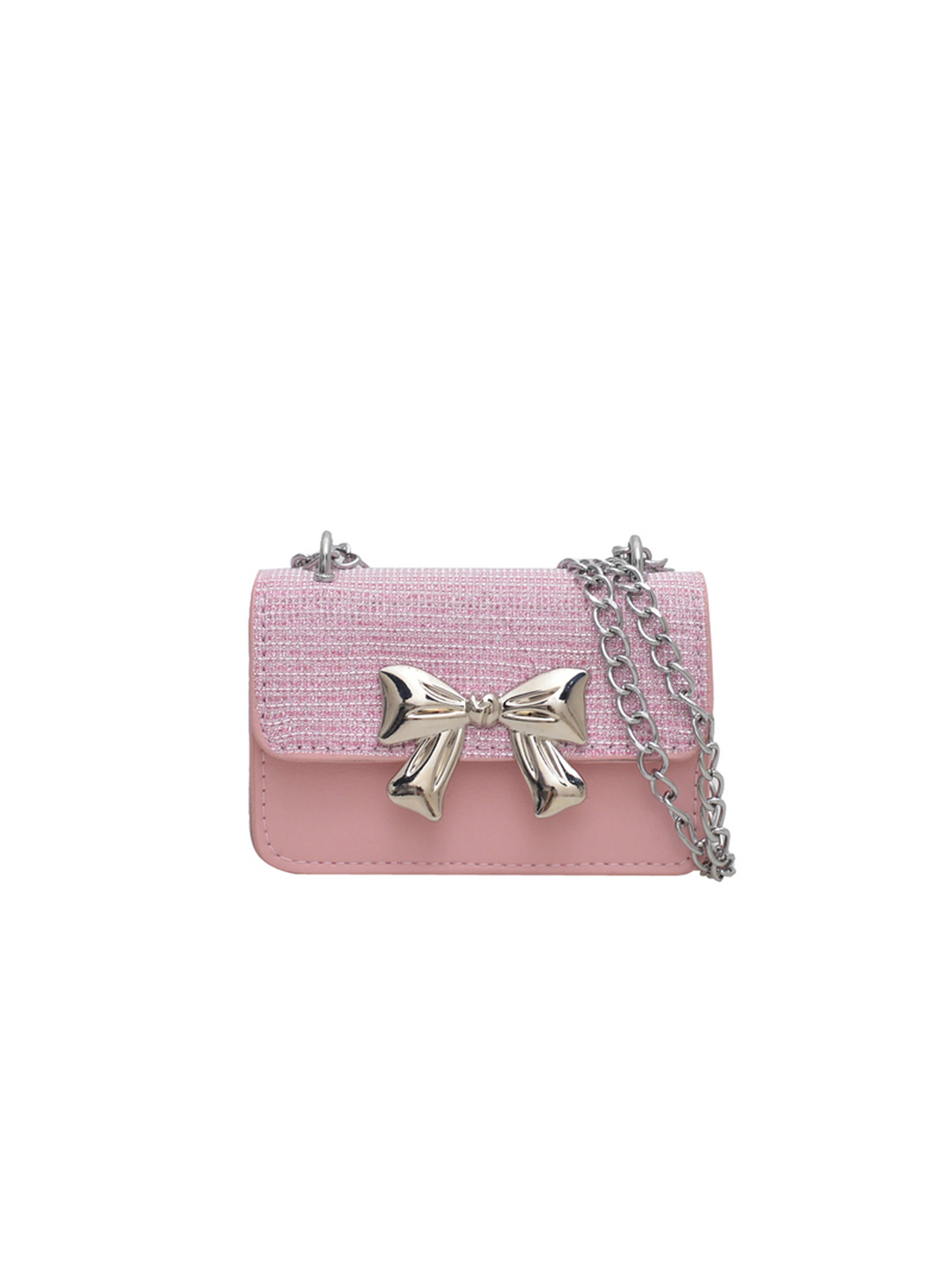Pink Plain Crossbody Bag
