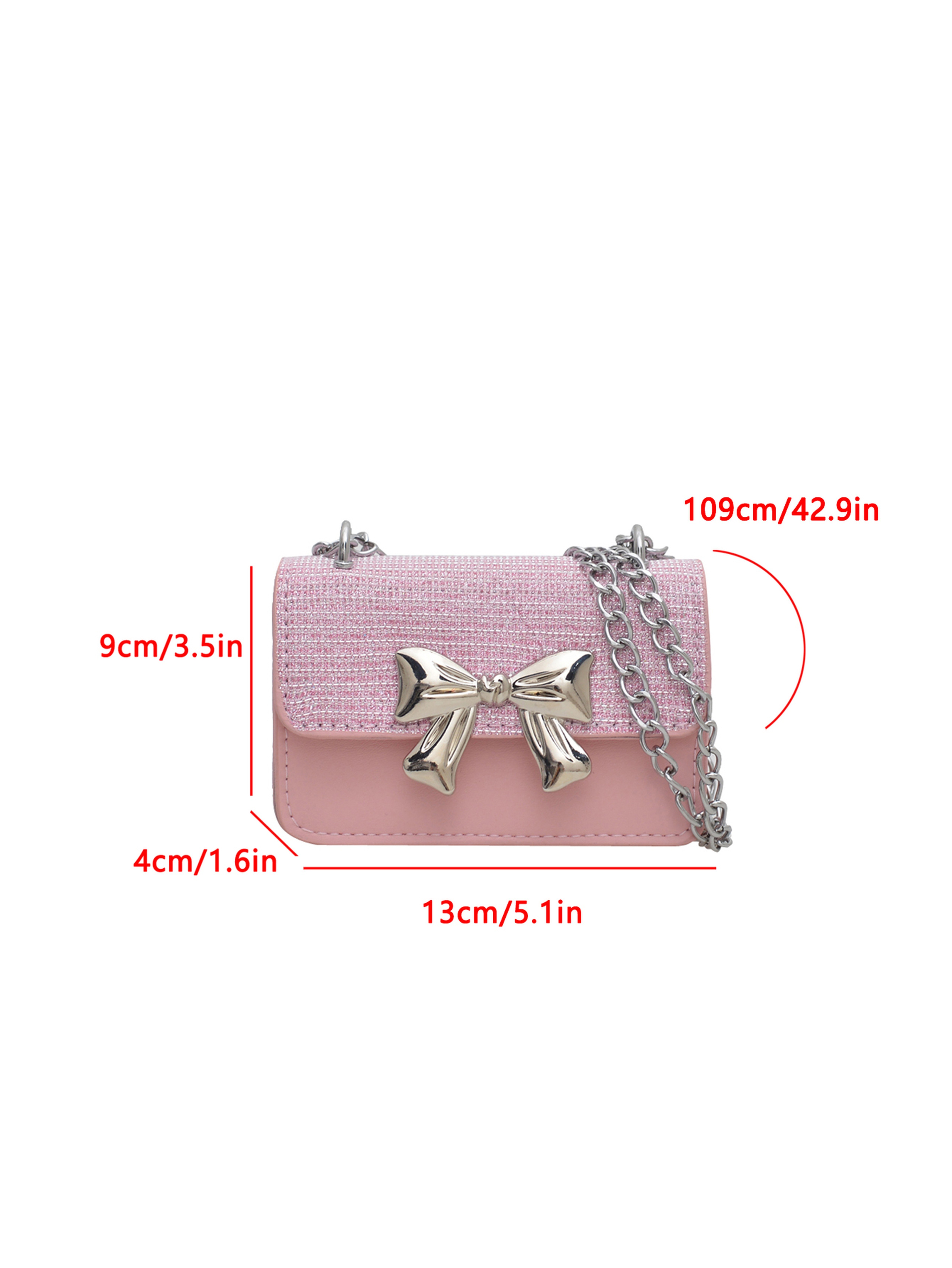 Pink Plain Crossbody Bag
