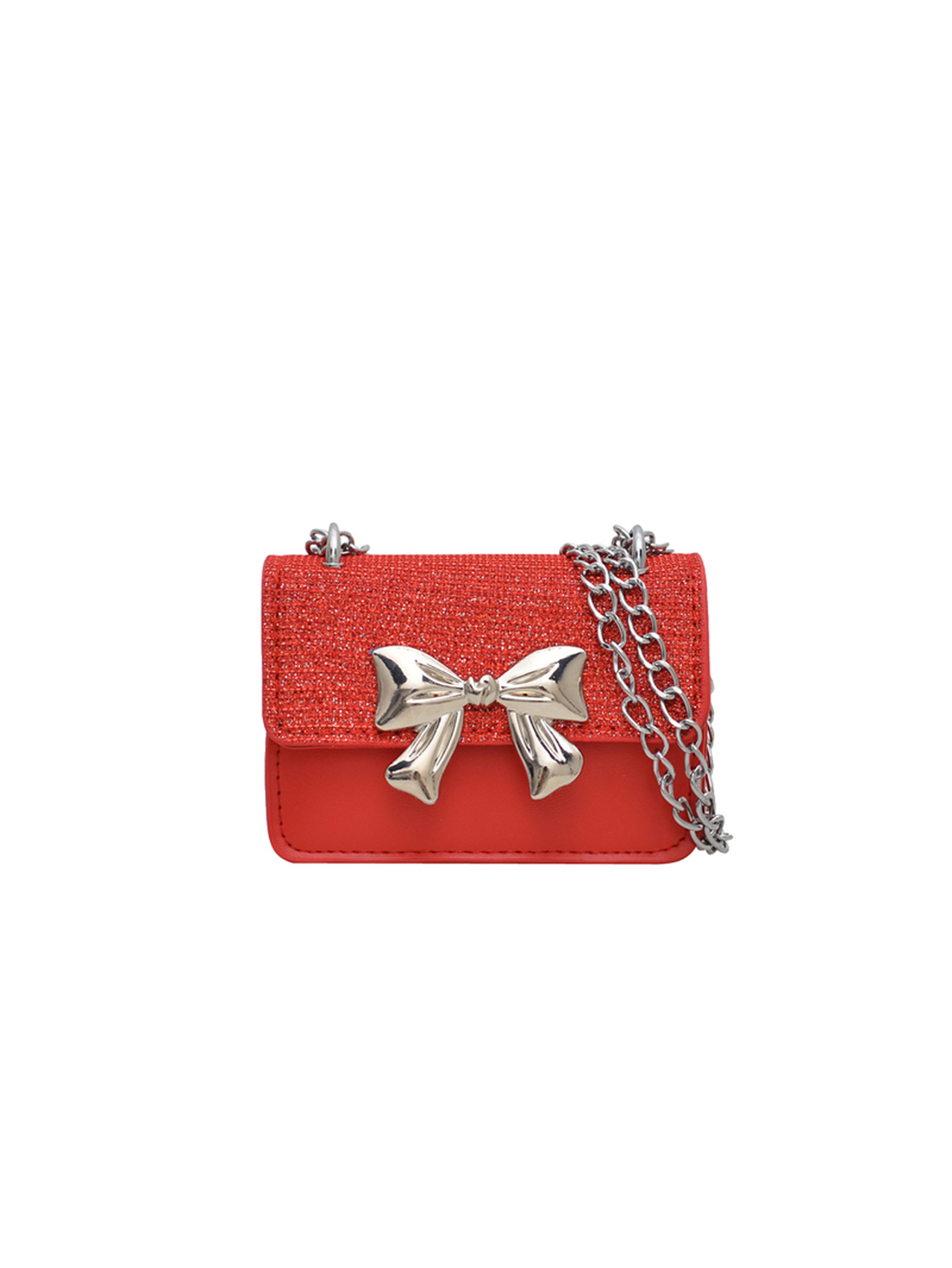 Red Crossbody Bag with Magnetic Closure