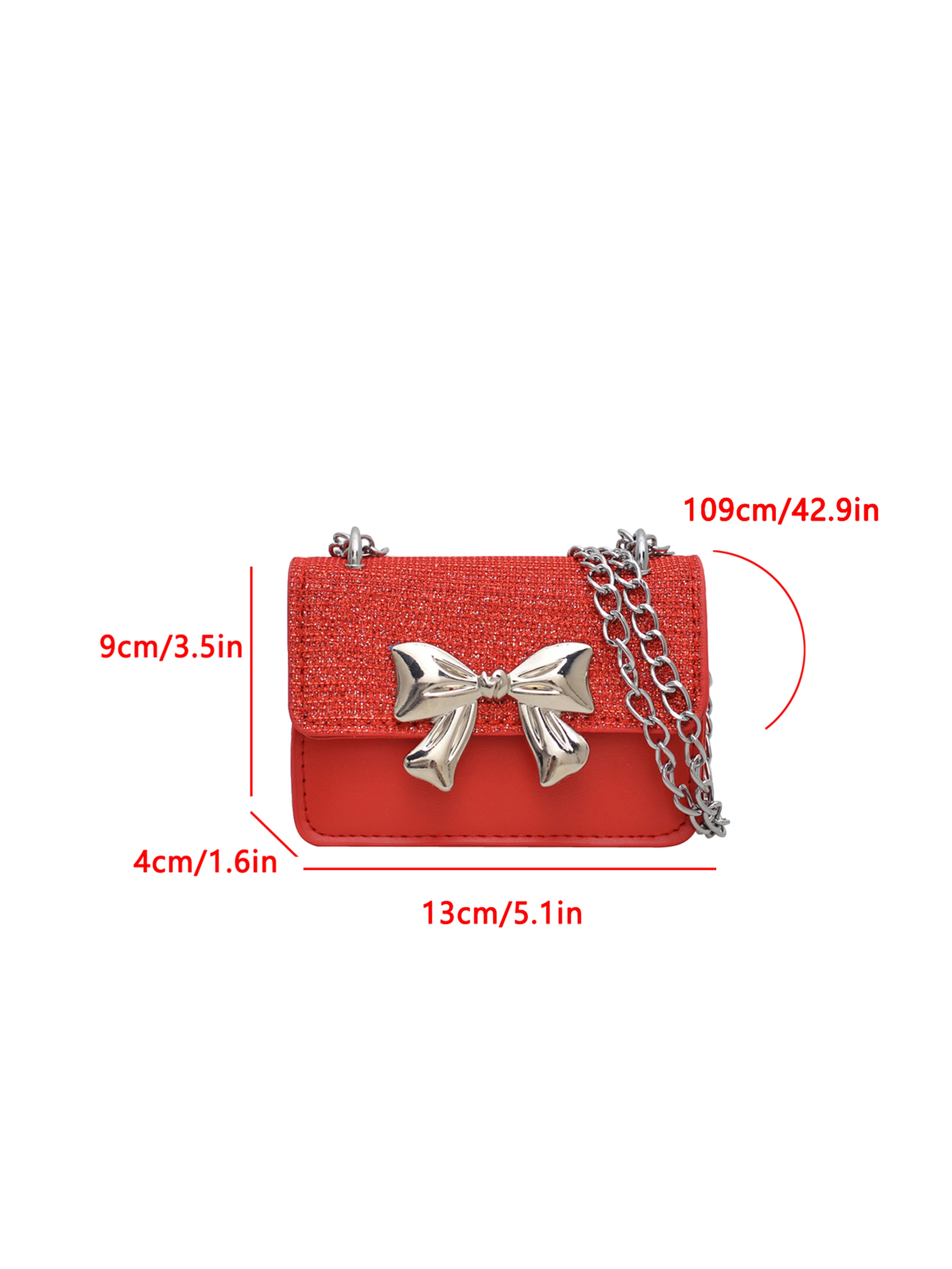 Red Crossbody Bag with Magnetic Closure