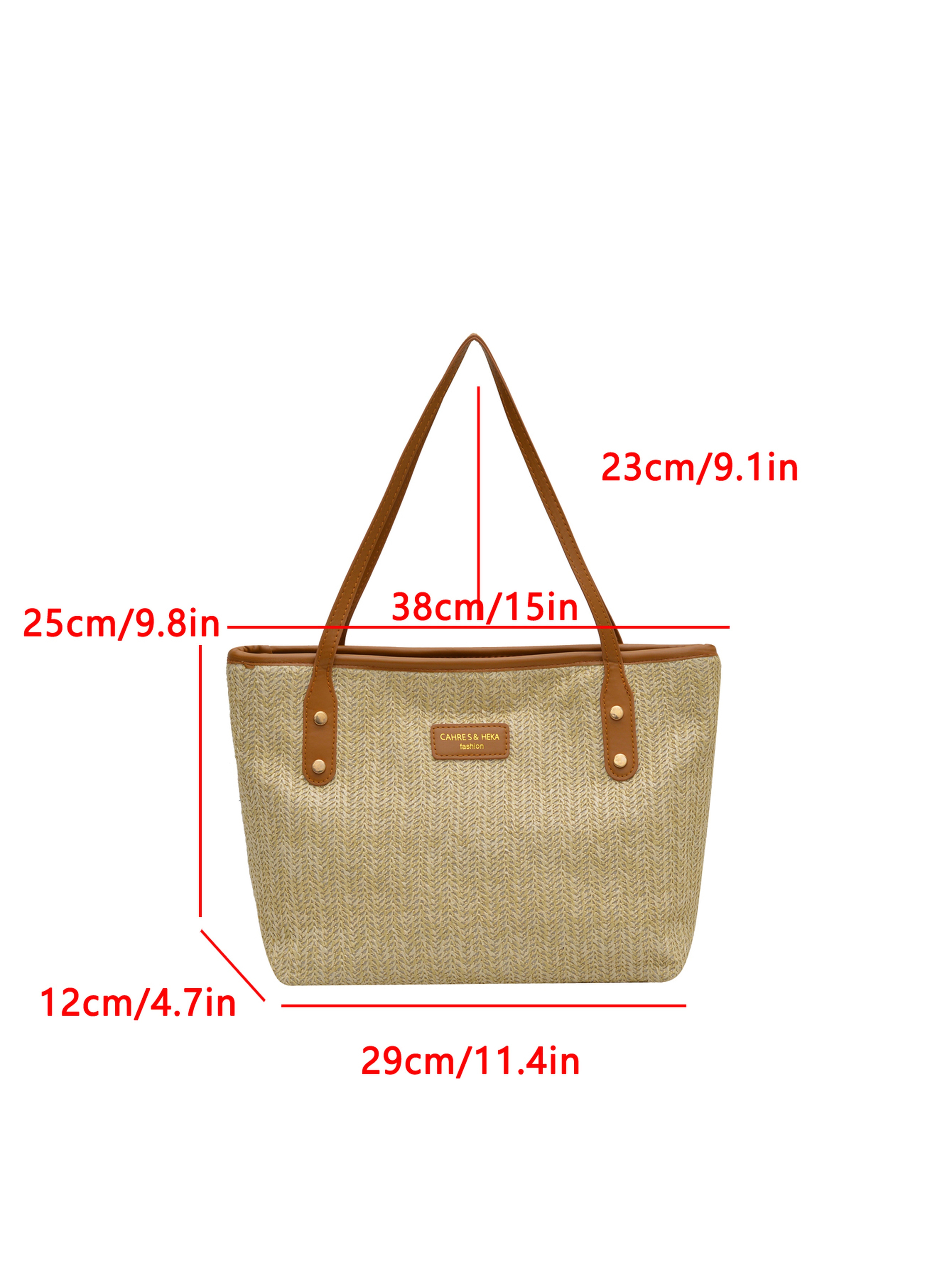 Beige Tote with Open Closure