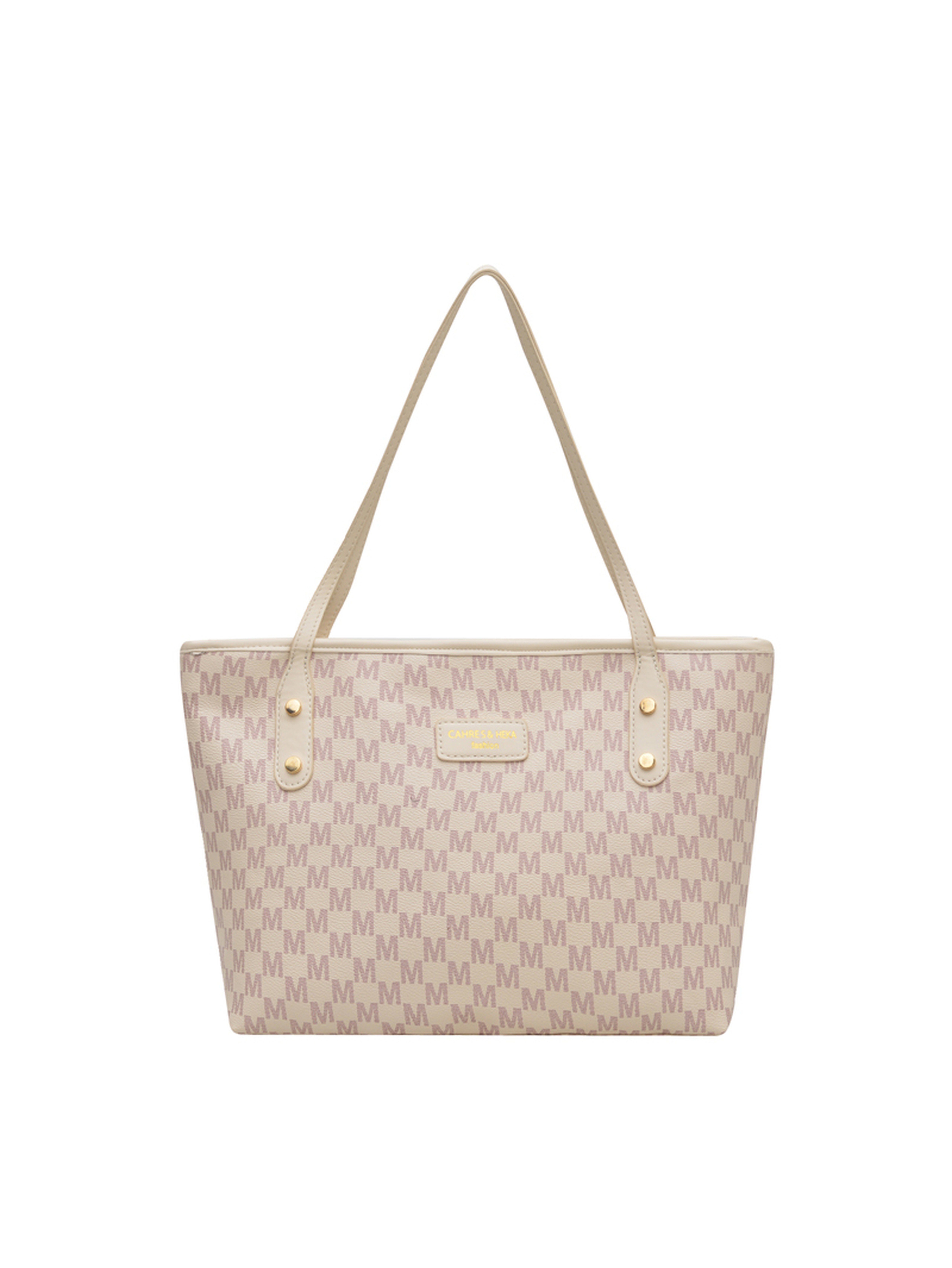 Beige Tote with Open Closure