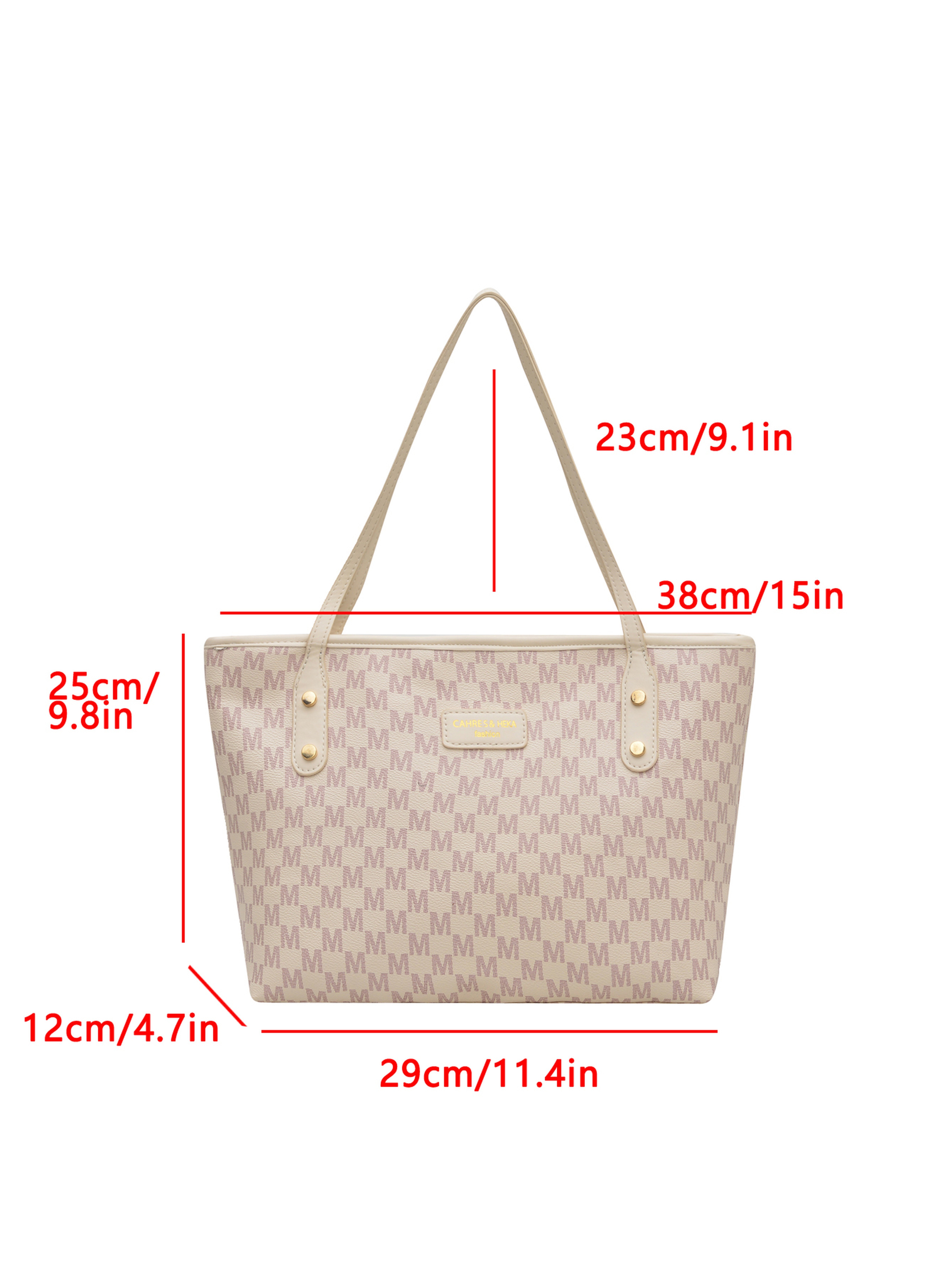 Beige Tote with Open Closure