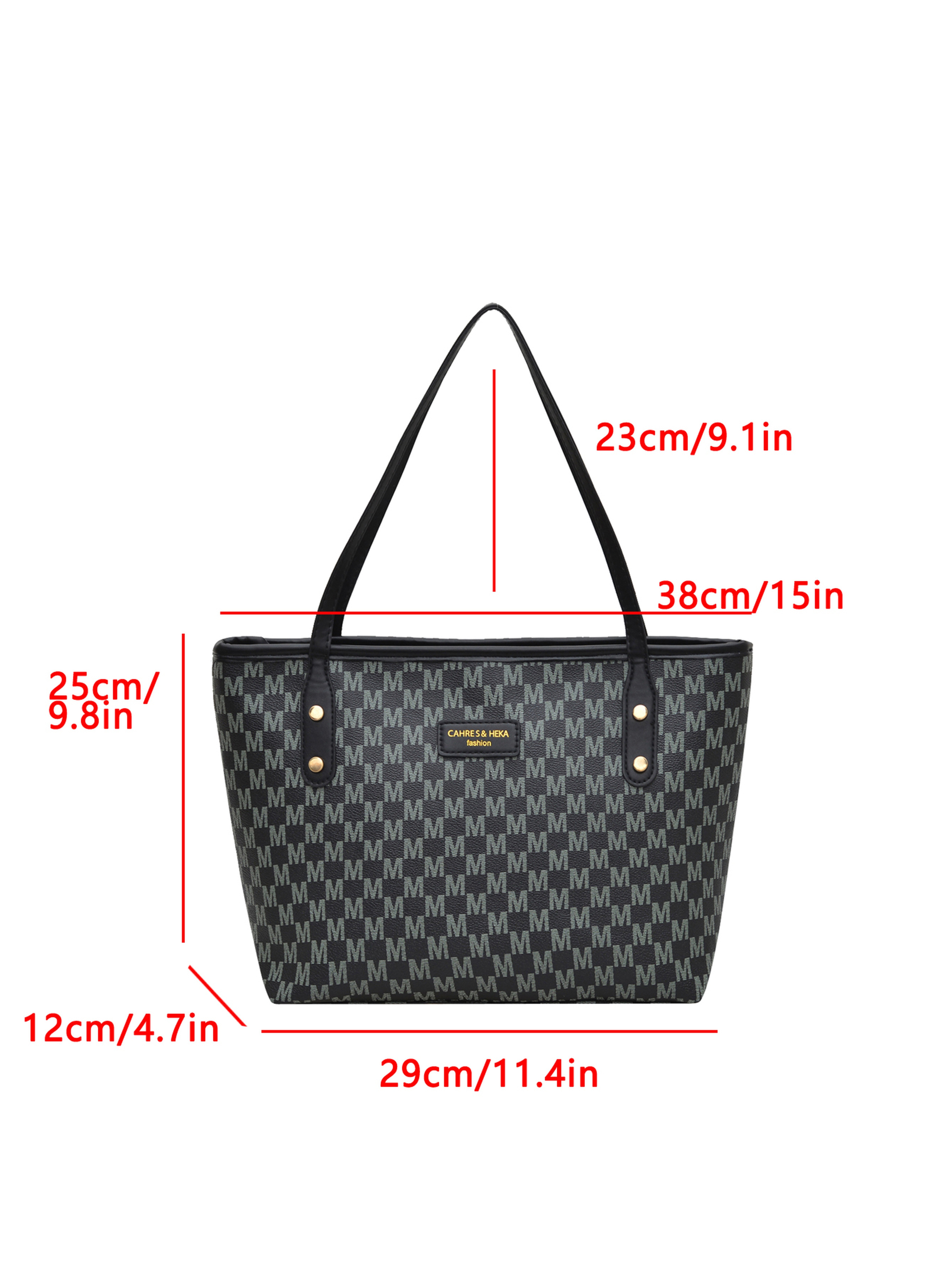 Black Tote with Zip Closure