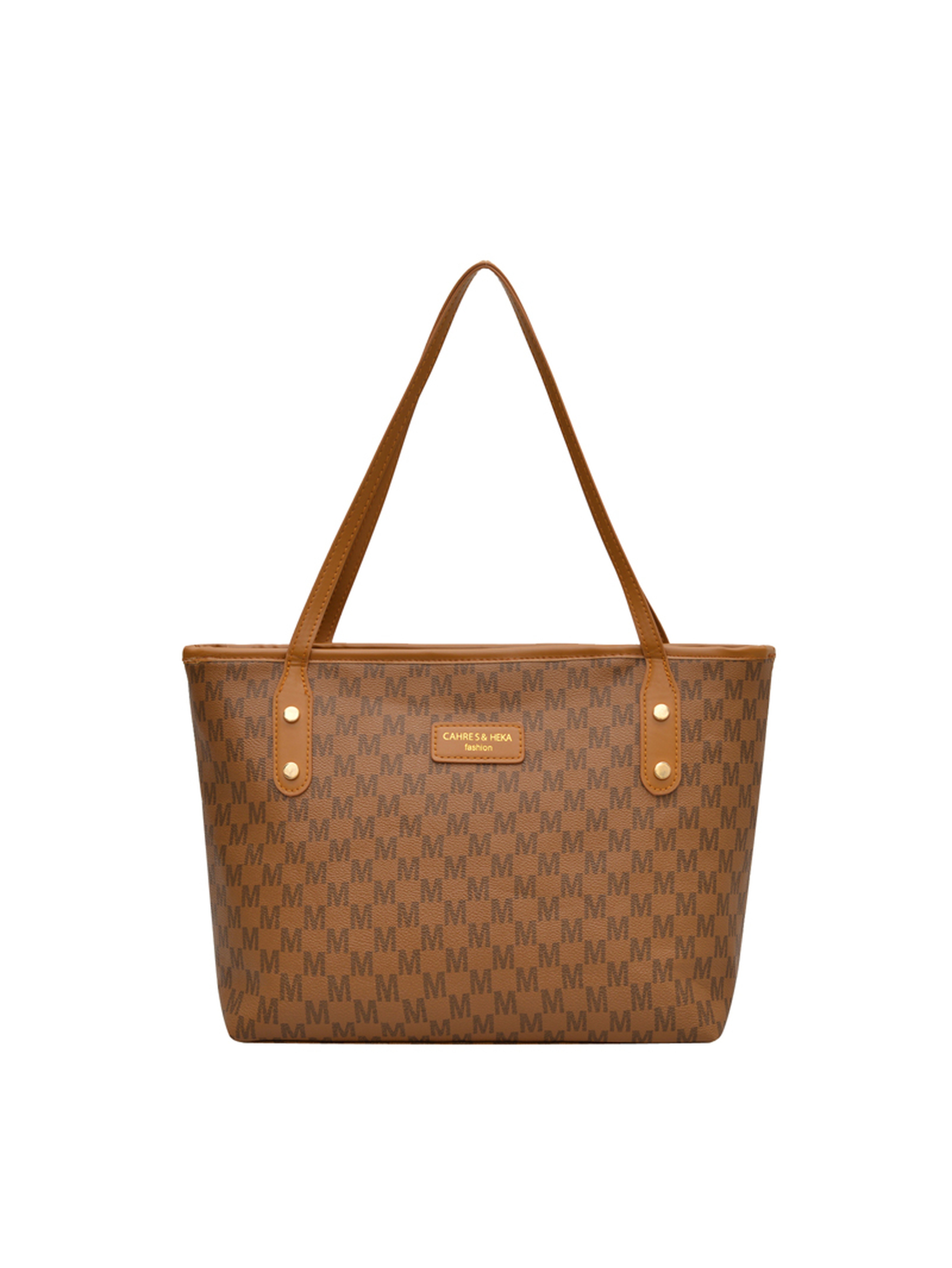 Brown Tote with Open Closure