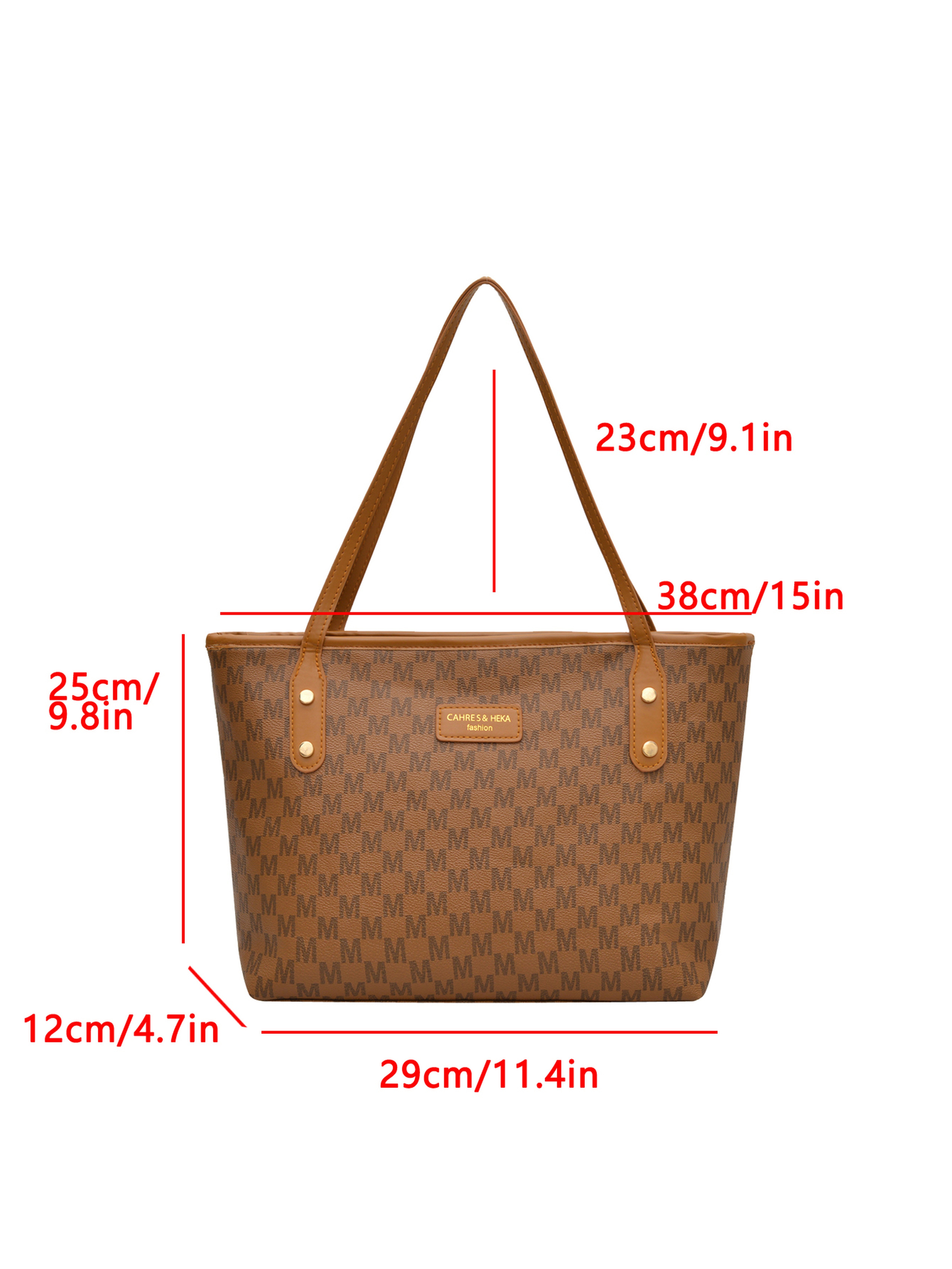 Brown Tote with Open Closure