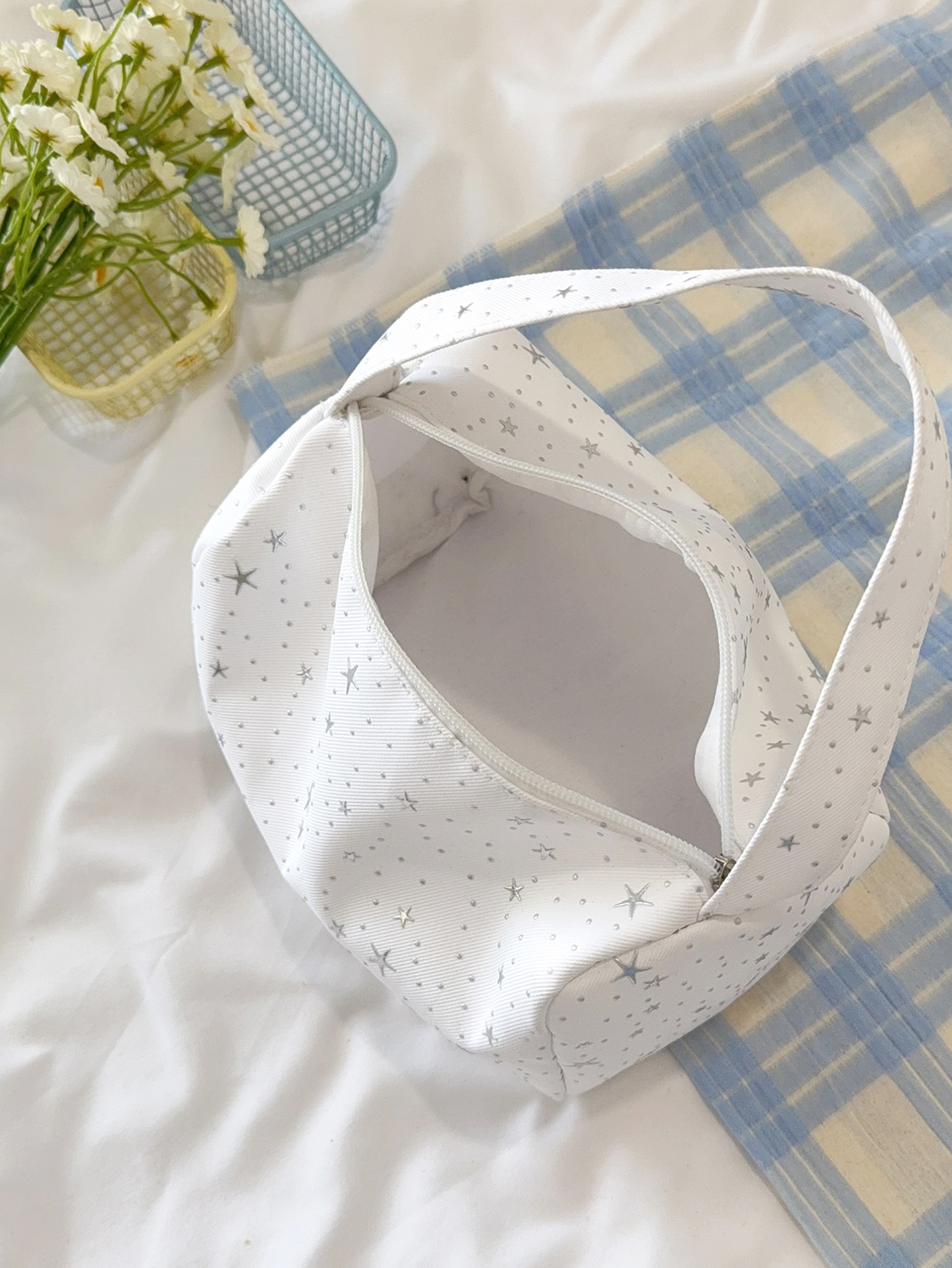 White Star Print Mini Handbag