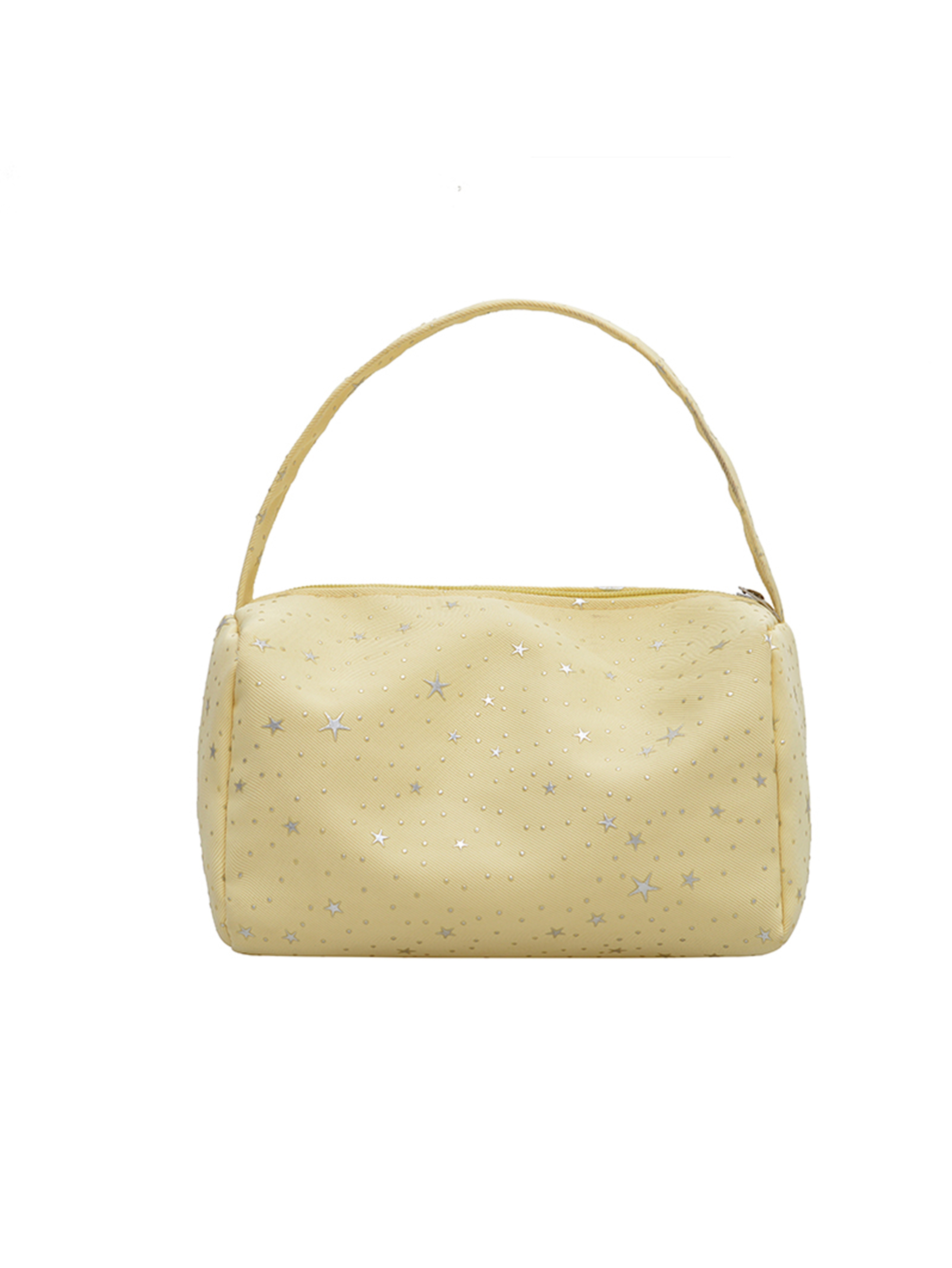 Yellow Handbag with Zip Closure