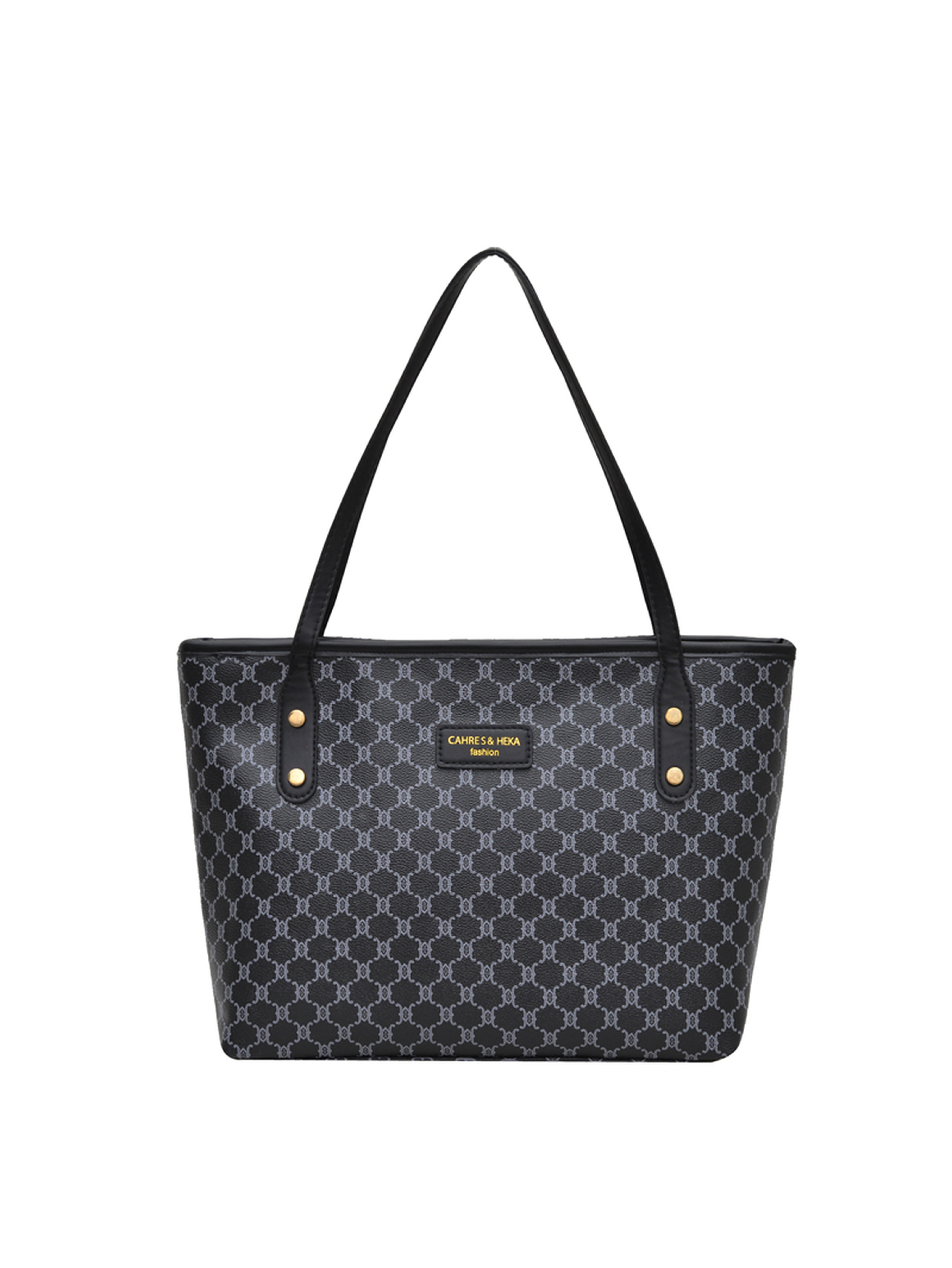 Black Tote with Open Closure
