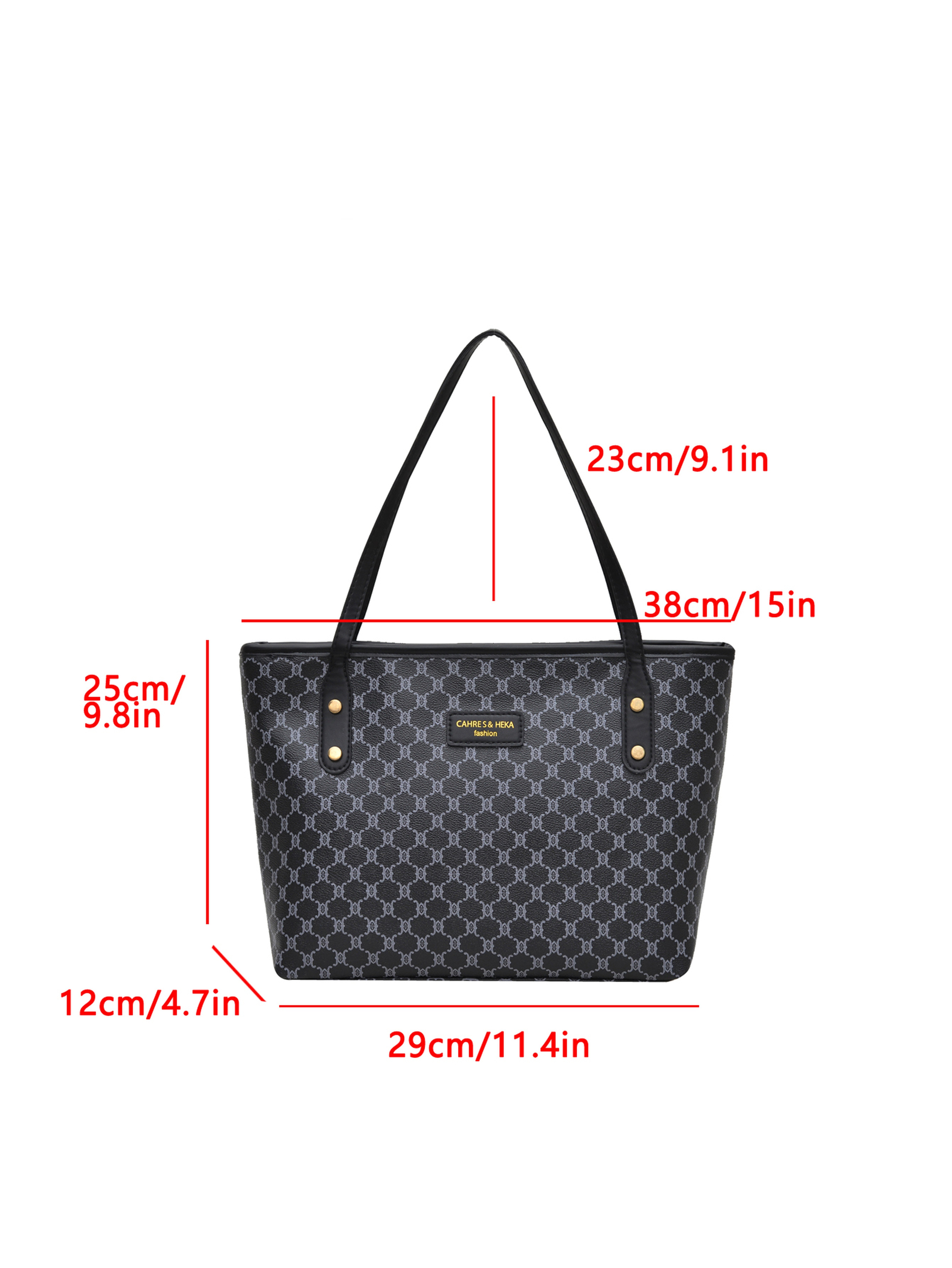 Black Tote with Open Closure